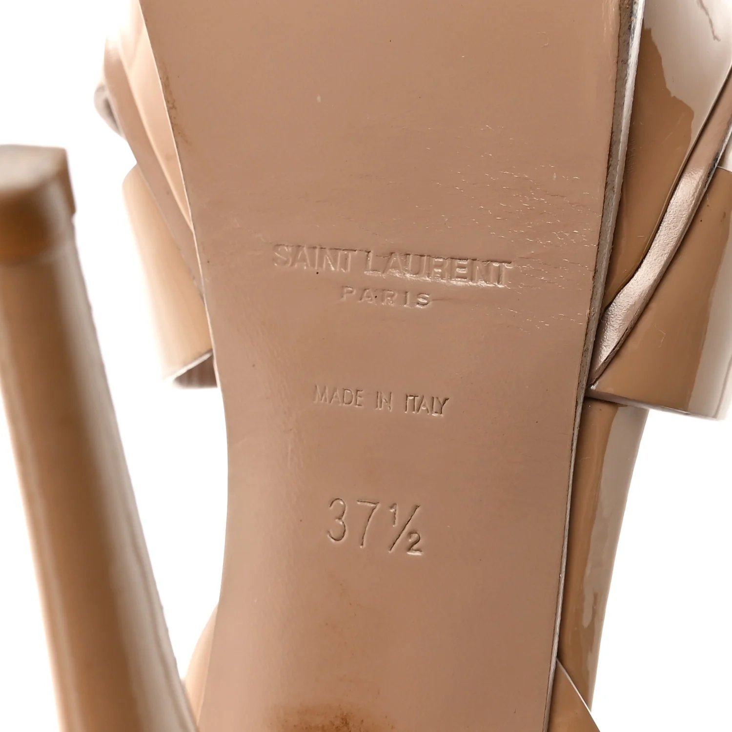 Patent Tribute 105 Platform Sandals 37.5 Nude Powder - Image 7