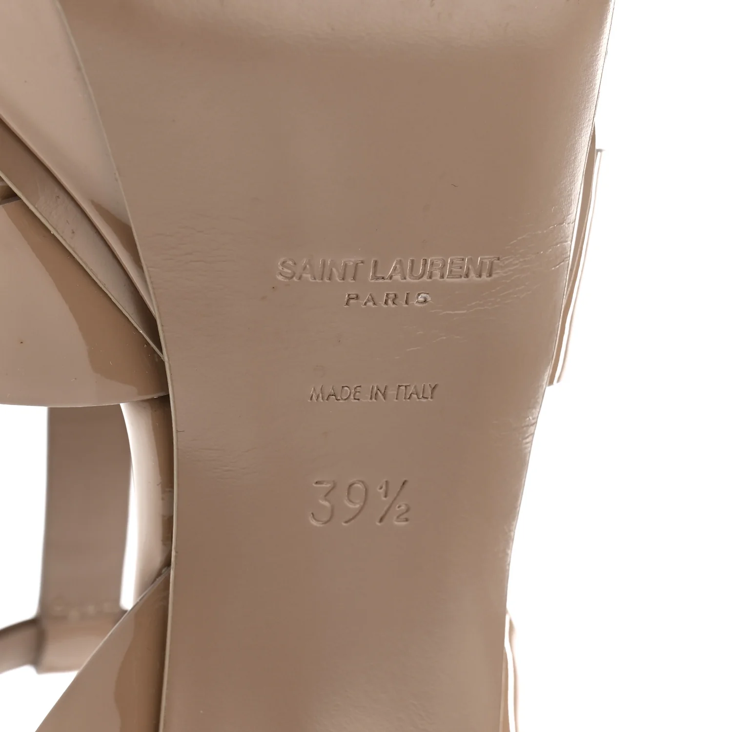 Patent Tribute 75 Platform Sandals 39.5 Nude - Image 7