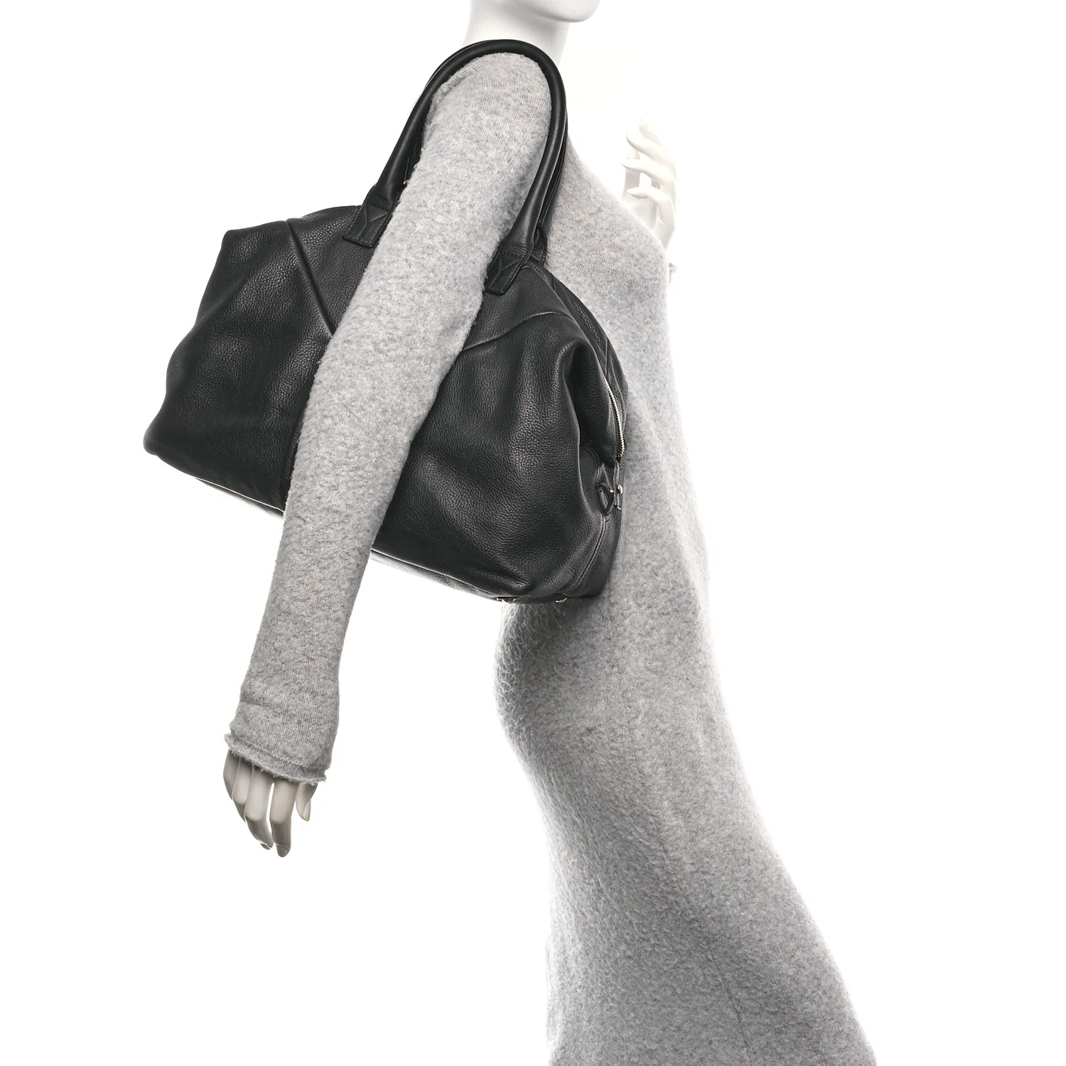 Pebbled Lambskin Medium Easy Sac Black - Image 2