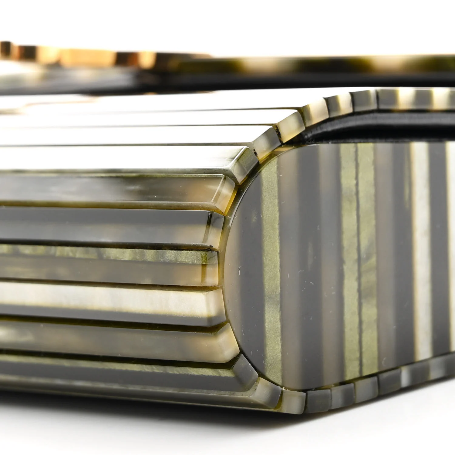 Plexiglass Monogram Vicky Minaudiere Clutch Green Multicolor - Image 10