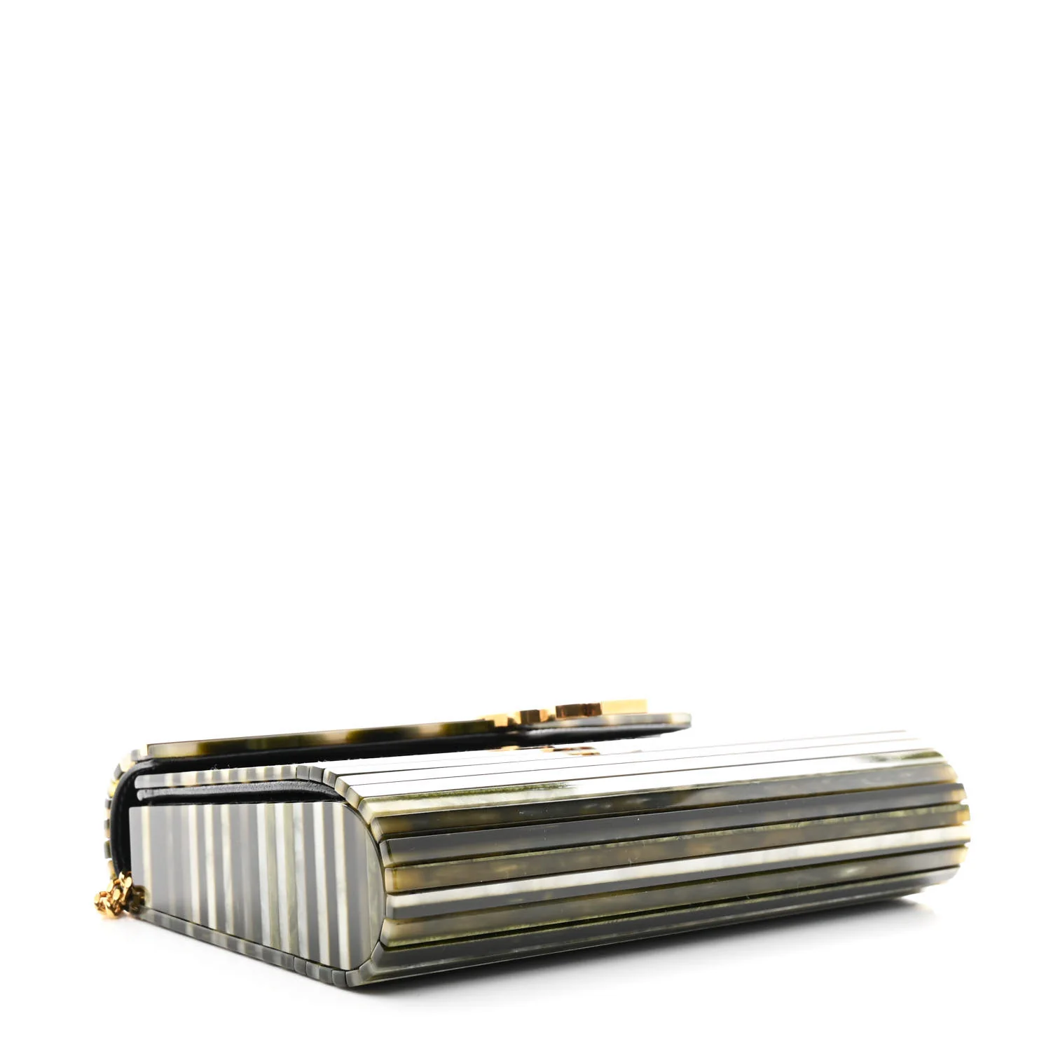 Plexiglass Monogram Vicky Minaudiere Clutch Green Multicolor - Image 4