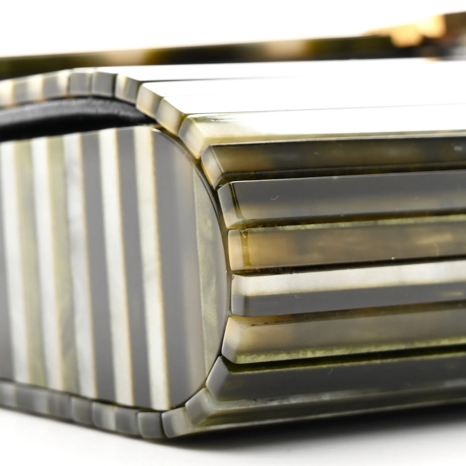 Plexiglass Monogram Vicky Minaudiere Clutch Green Multicolor - Image 9