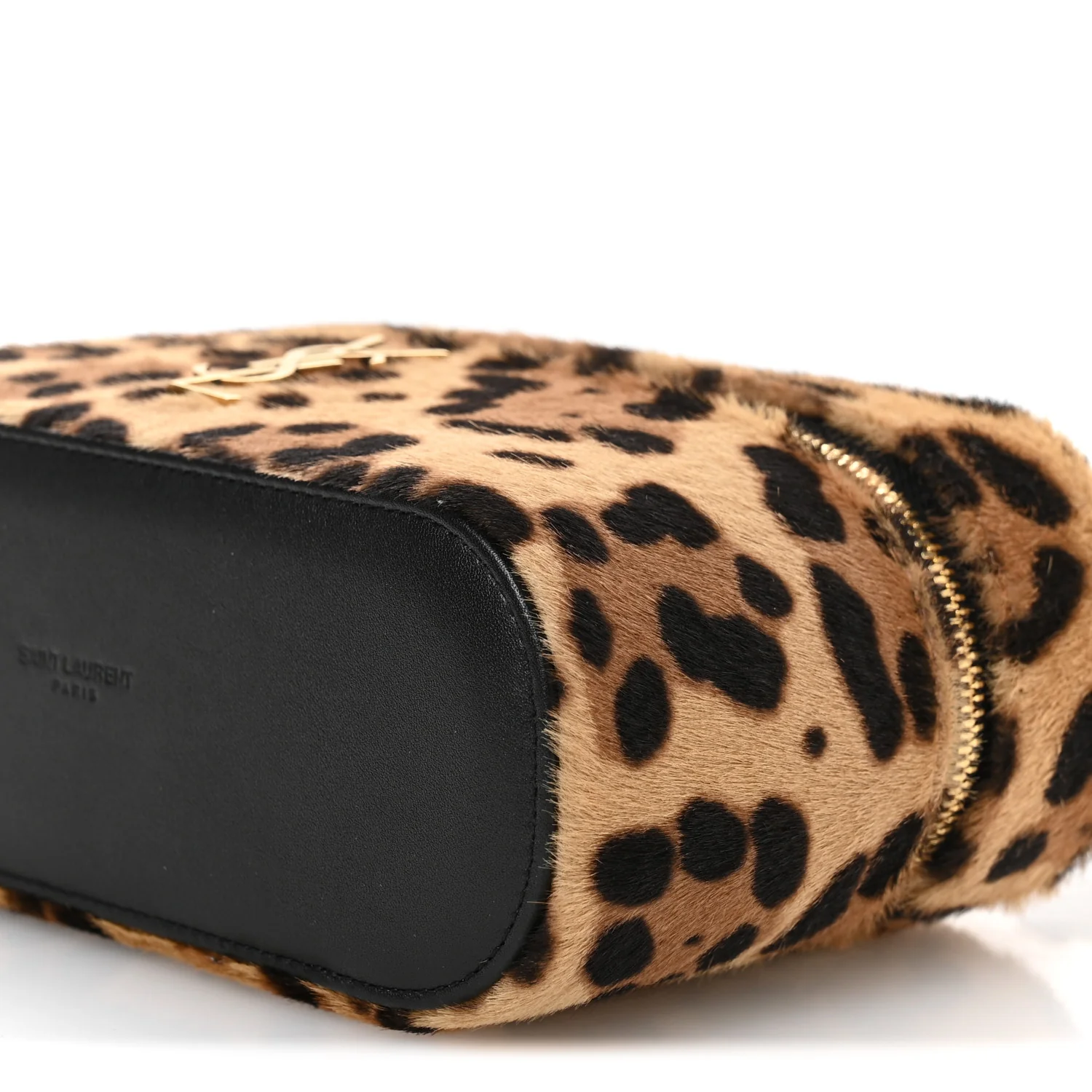 Pony Hair Leopard Print Mini Gaby Vanity Case Brown Black - Image 10