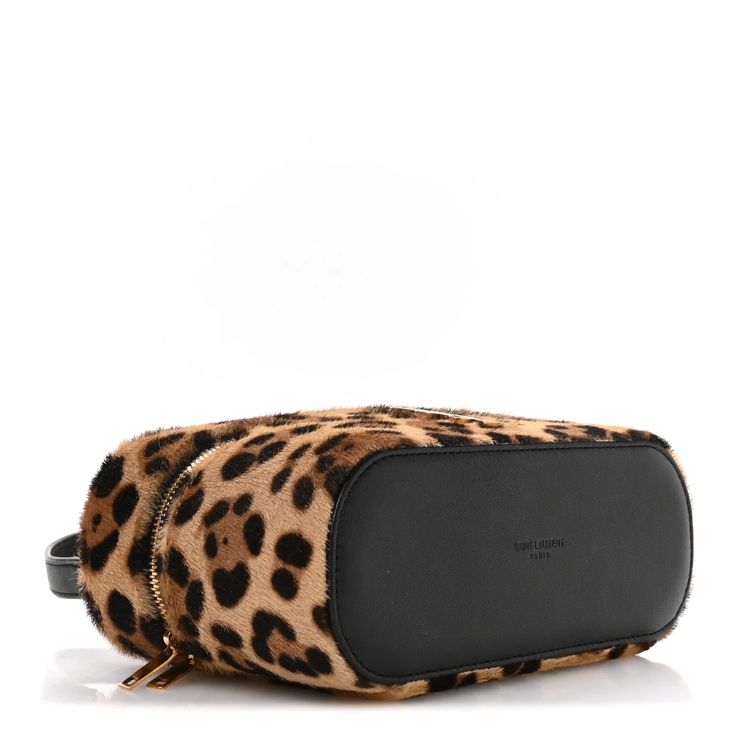 Pony Hair Leopard Print Mini Gaby Vanity Case Brown Black - Image 4