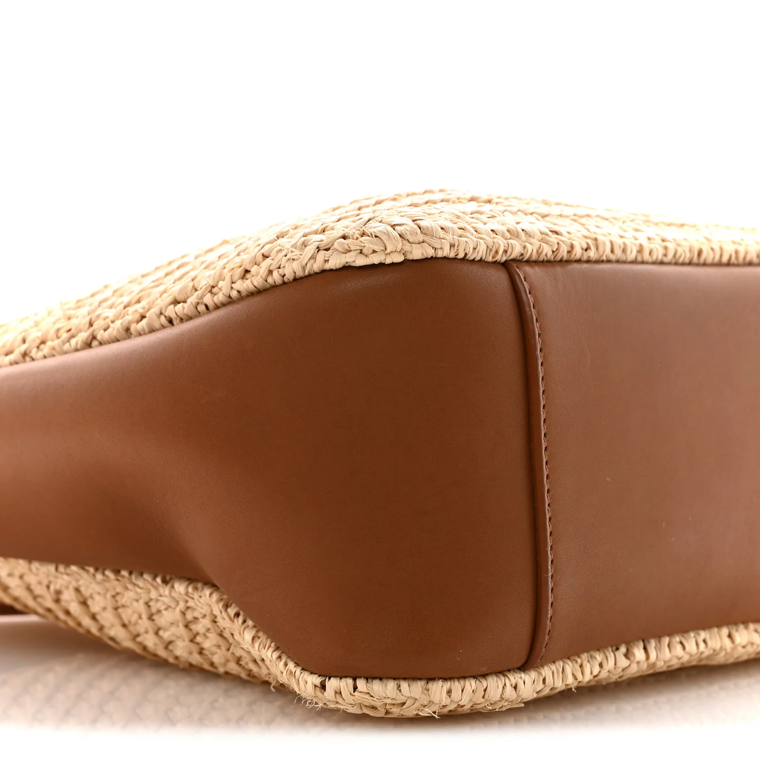 Raffia Calfskin Le 5 A 7 Small Hobo Natural Brick - Image 10