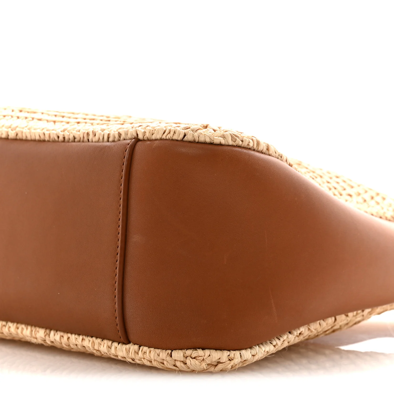 Raffia Calfskin Le 5 A 7 Small Hobo Natural Brick - Image 11