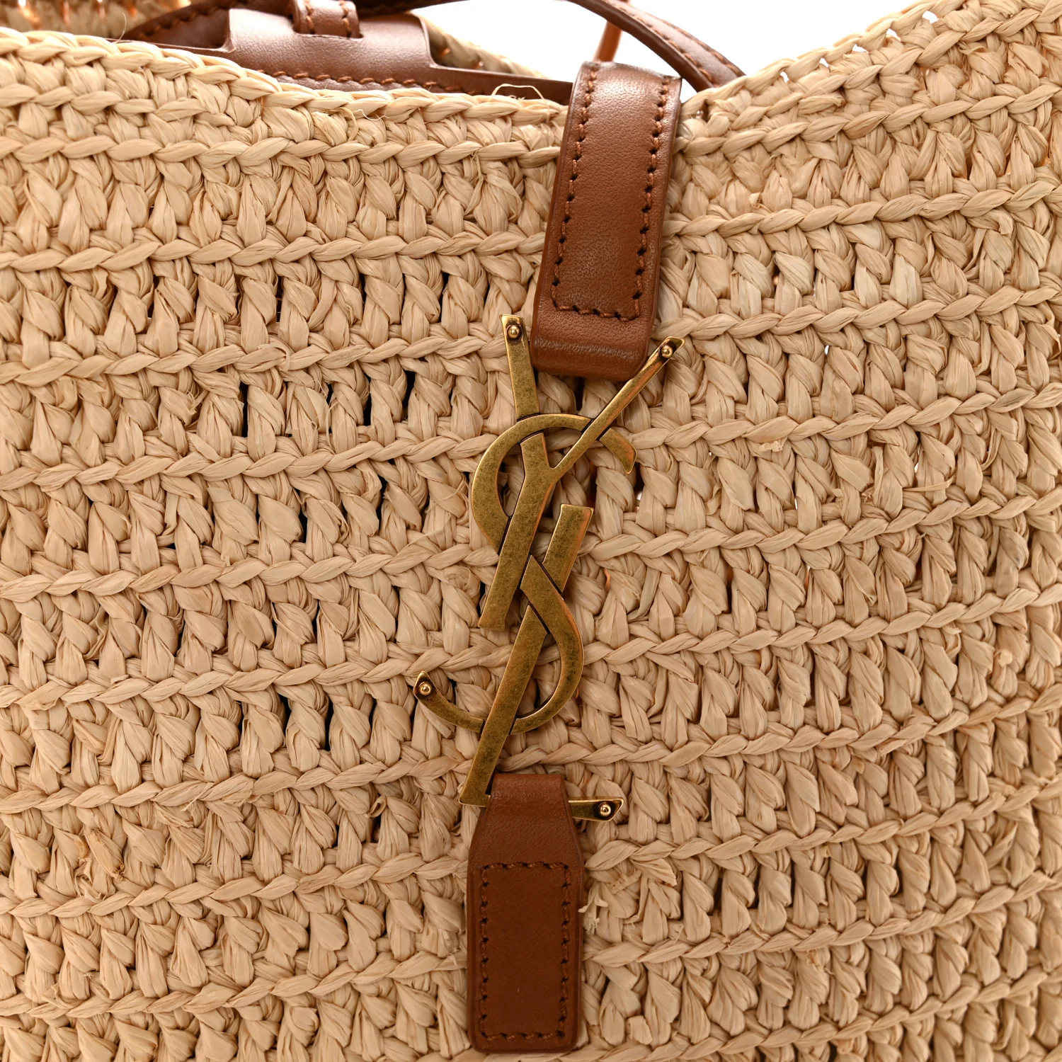 Raffia Calfskin Le 5 A 7 Small Hobo Natural Brick - Image 12