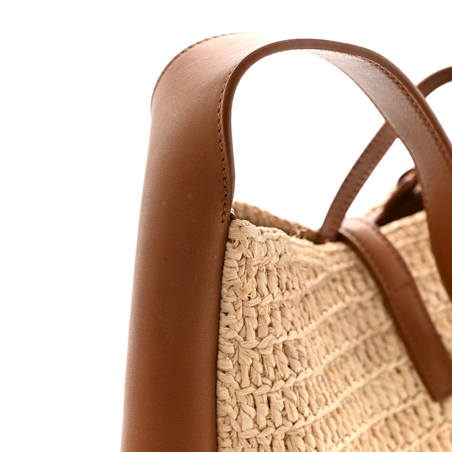 Raffia Calfskin Le 5 A 7 Small Hobo Natural Brick - Image 15
