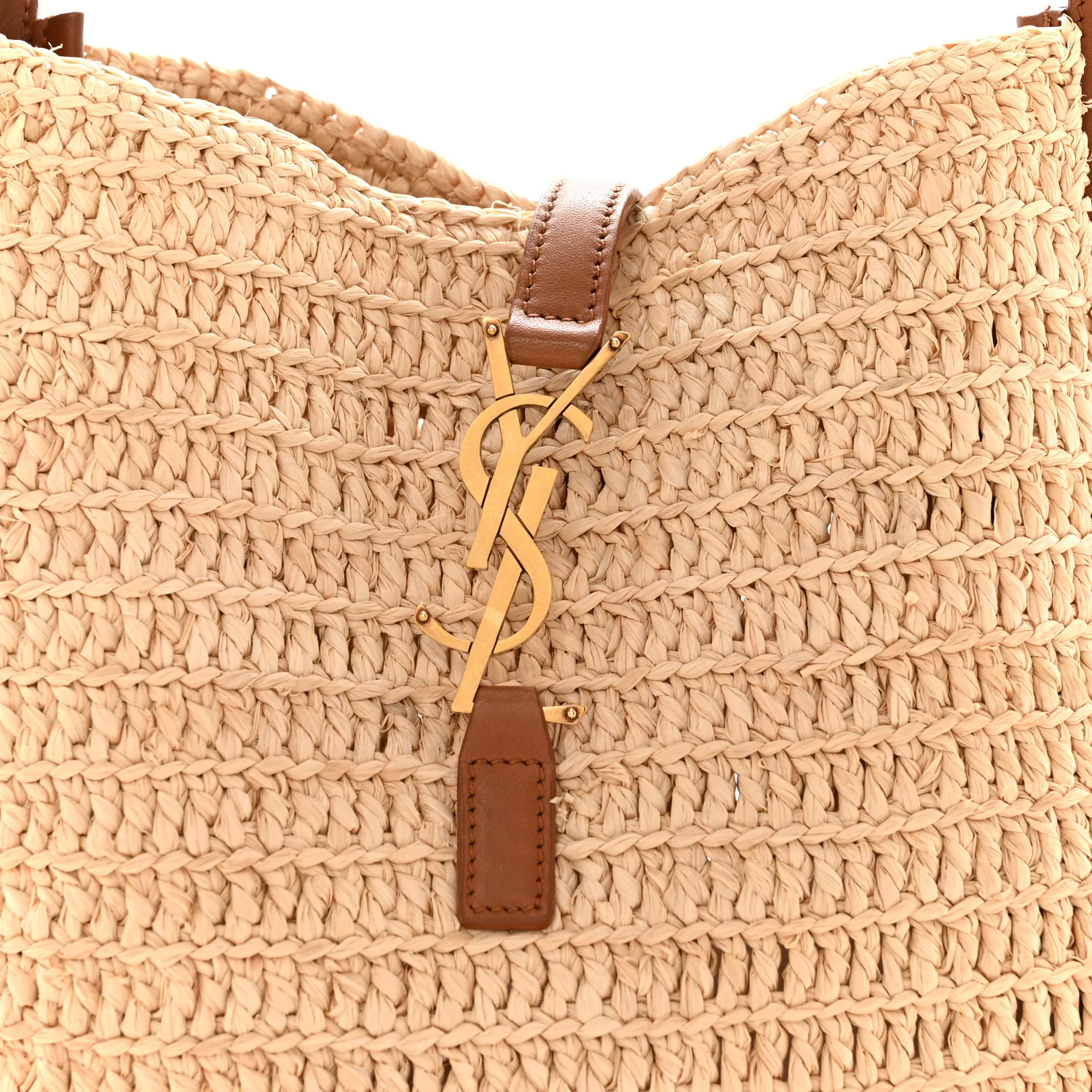 Raffia Calfskin Le 5 A 7 Small Hobo Natural Brick - Image 8