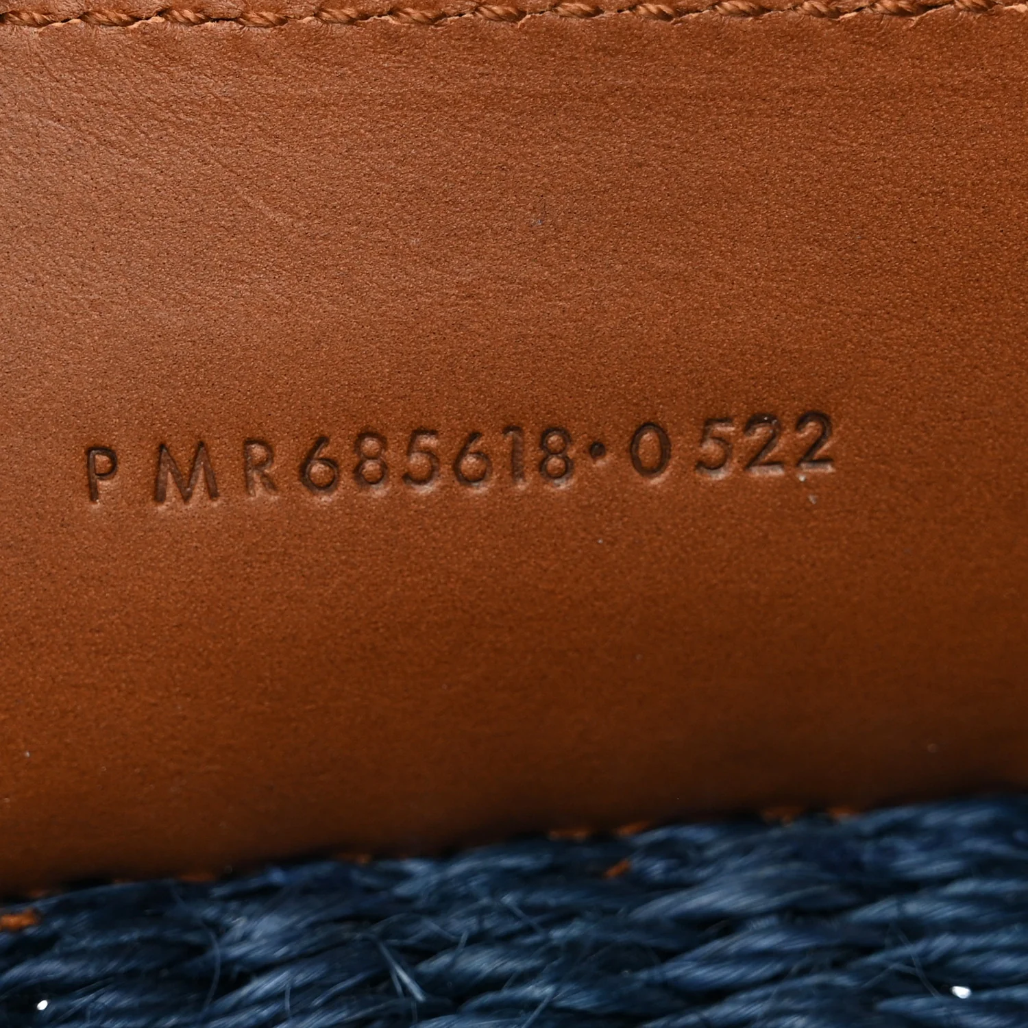 Raffia Calfskin Medium Panier Tote Blue Orchid Brick - Image 7