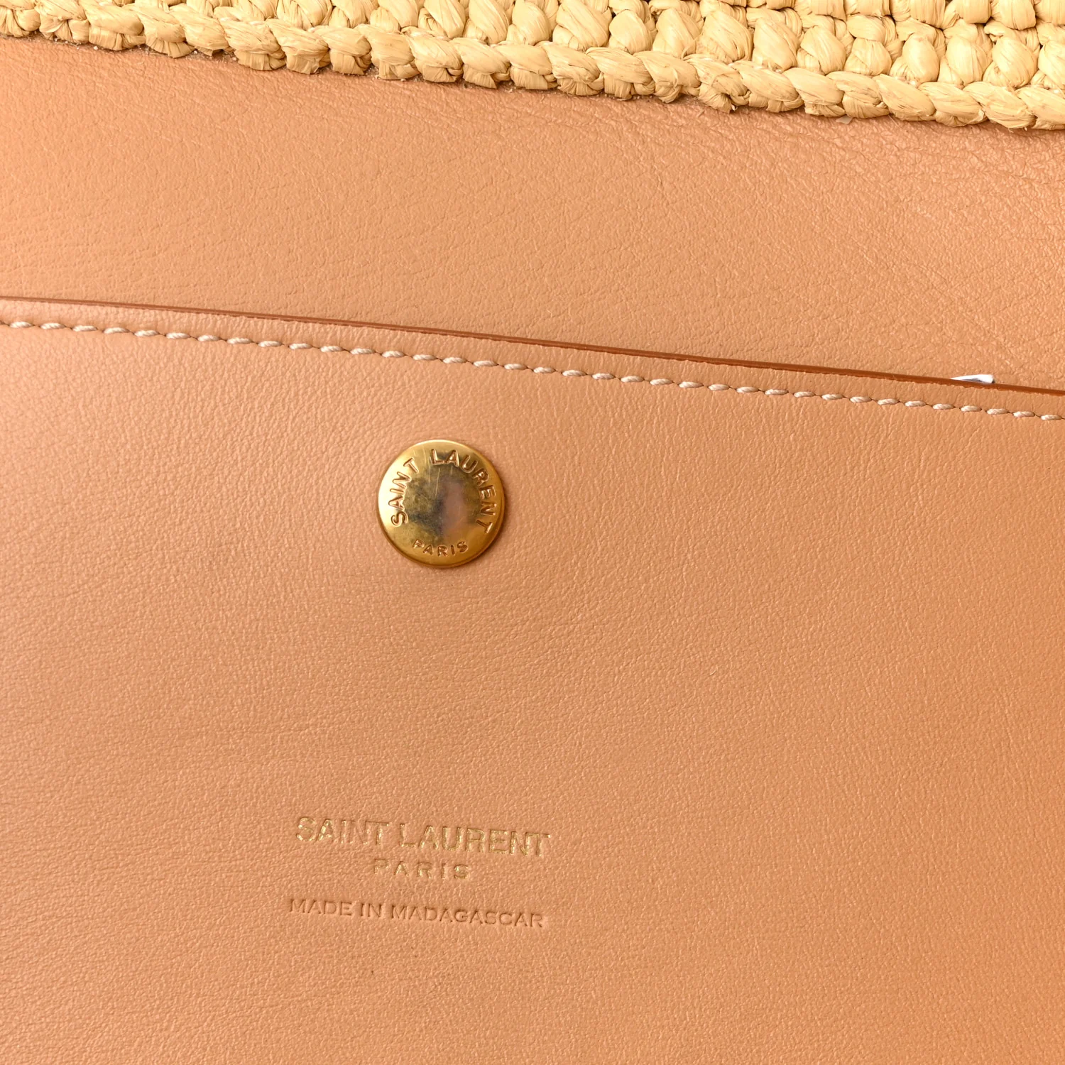 Raffia Logo Tote Naturel - Image 10
