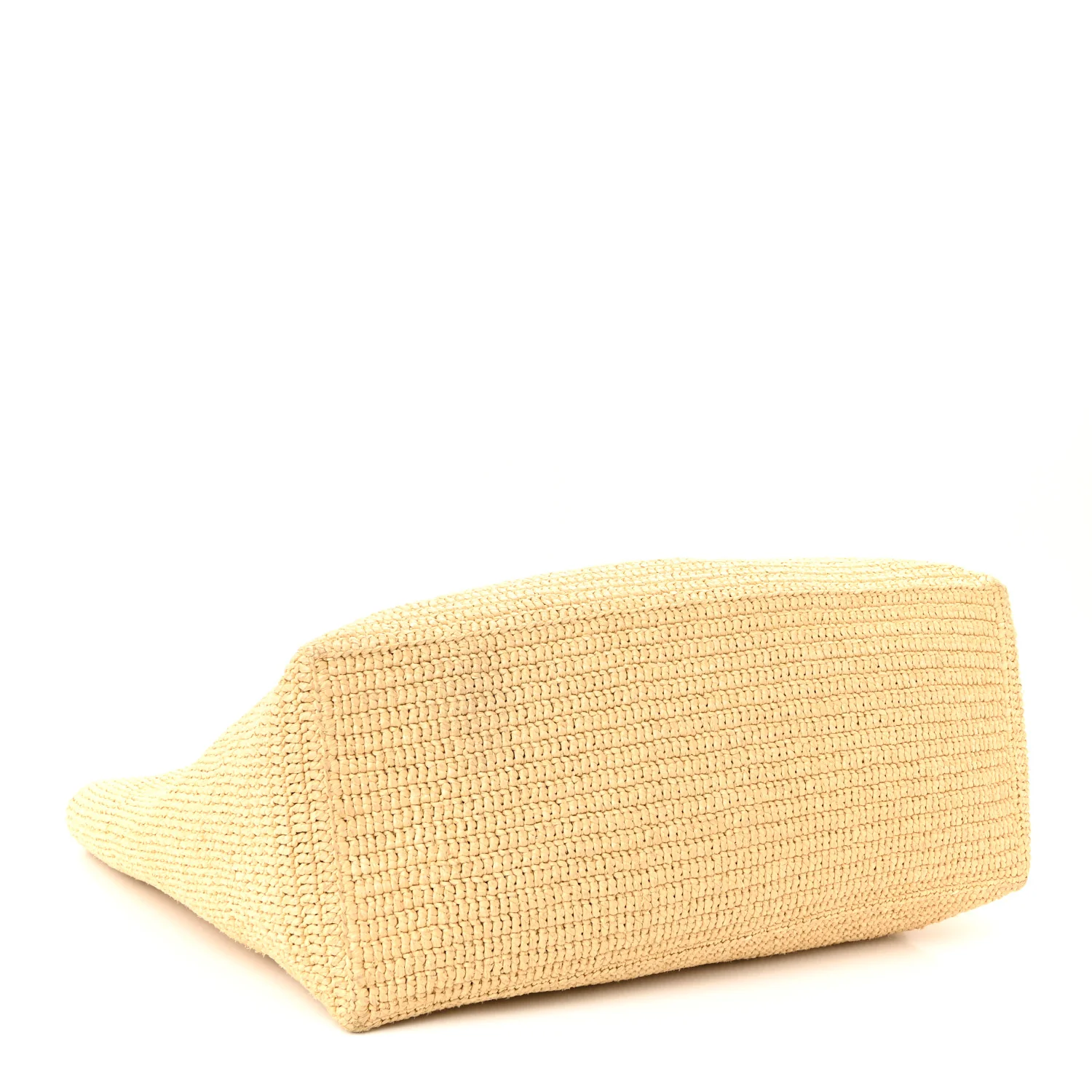 Raffia Logo Tote Naturel - Image 6