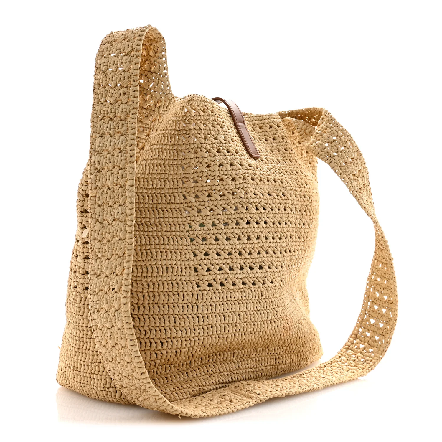 Raffia Monogram Hobo Naturale - Image 3
