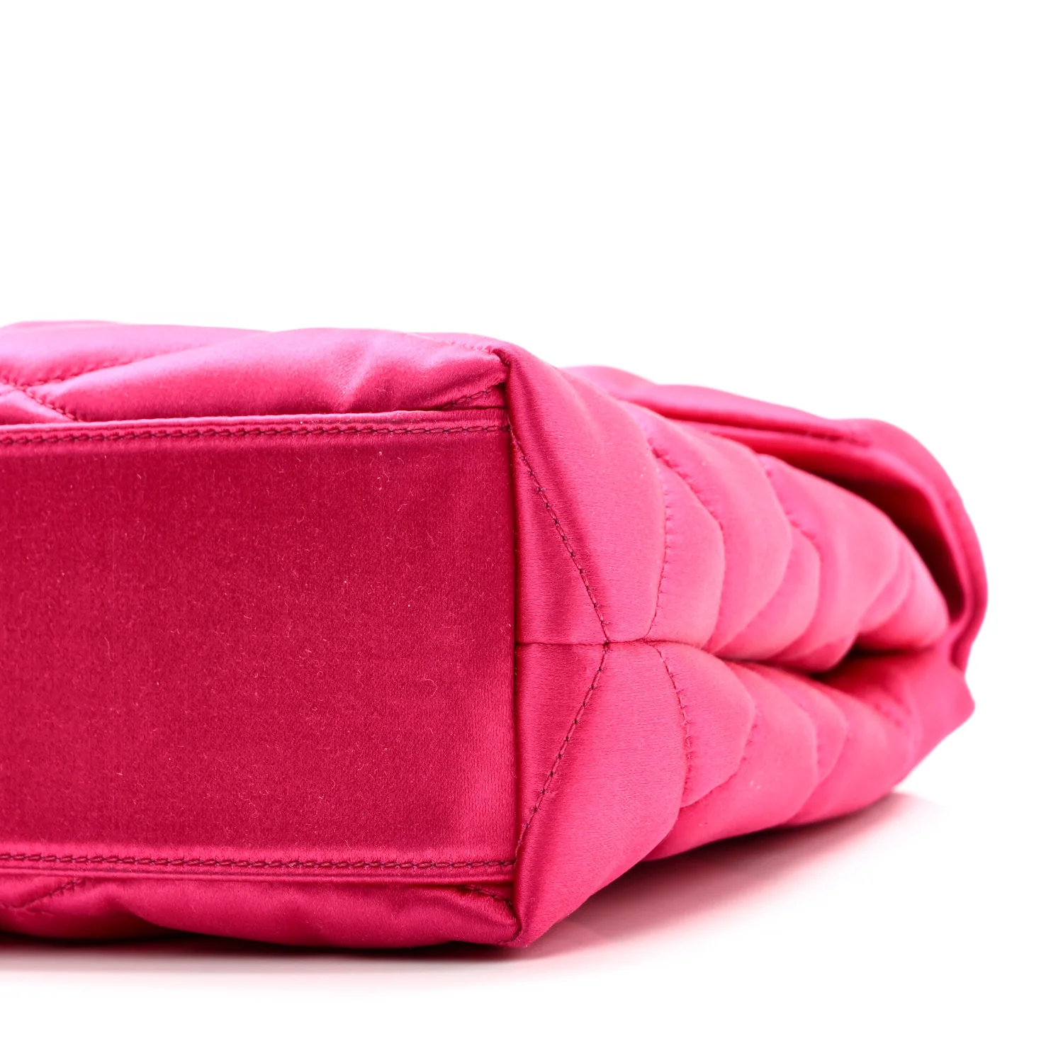 Satin Quilted Sade Puffer Envelope Clutch Bubblegum - Image 10