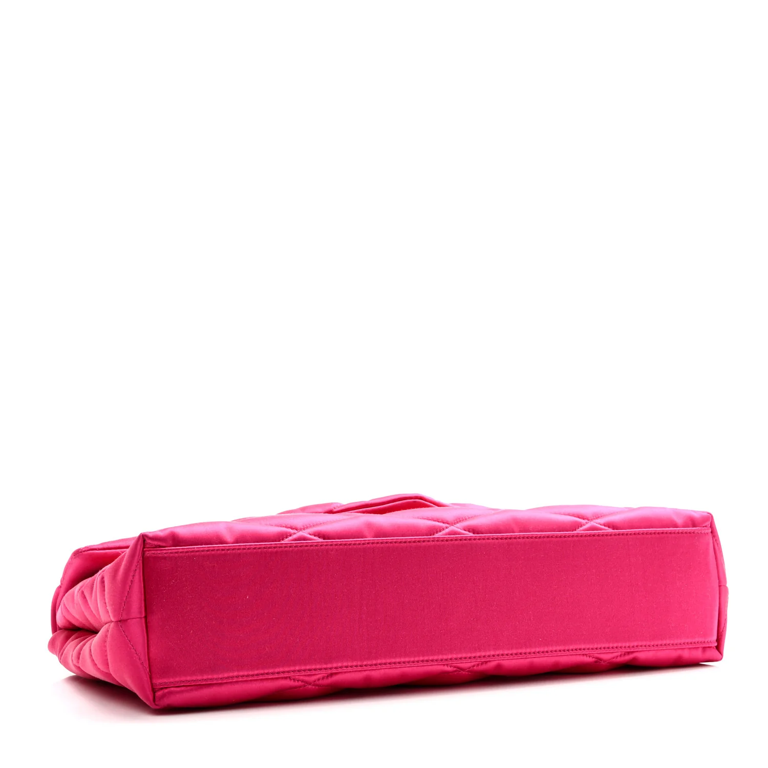 Satin Quilted Sade Puffer Envelope Clutch Bubblegum - Image 4