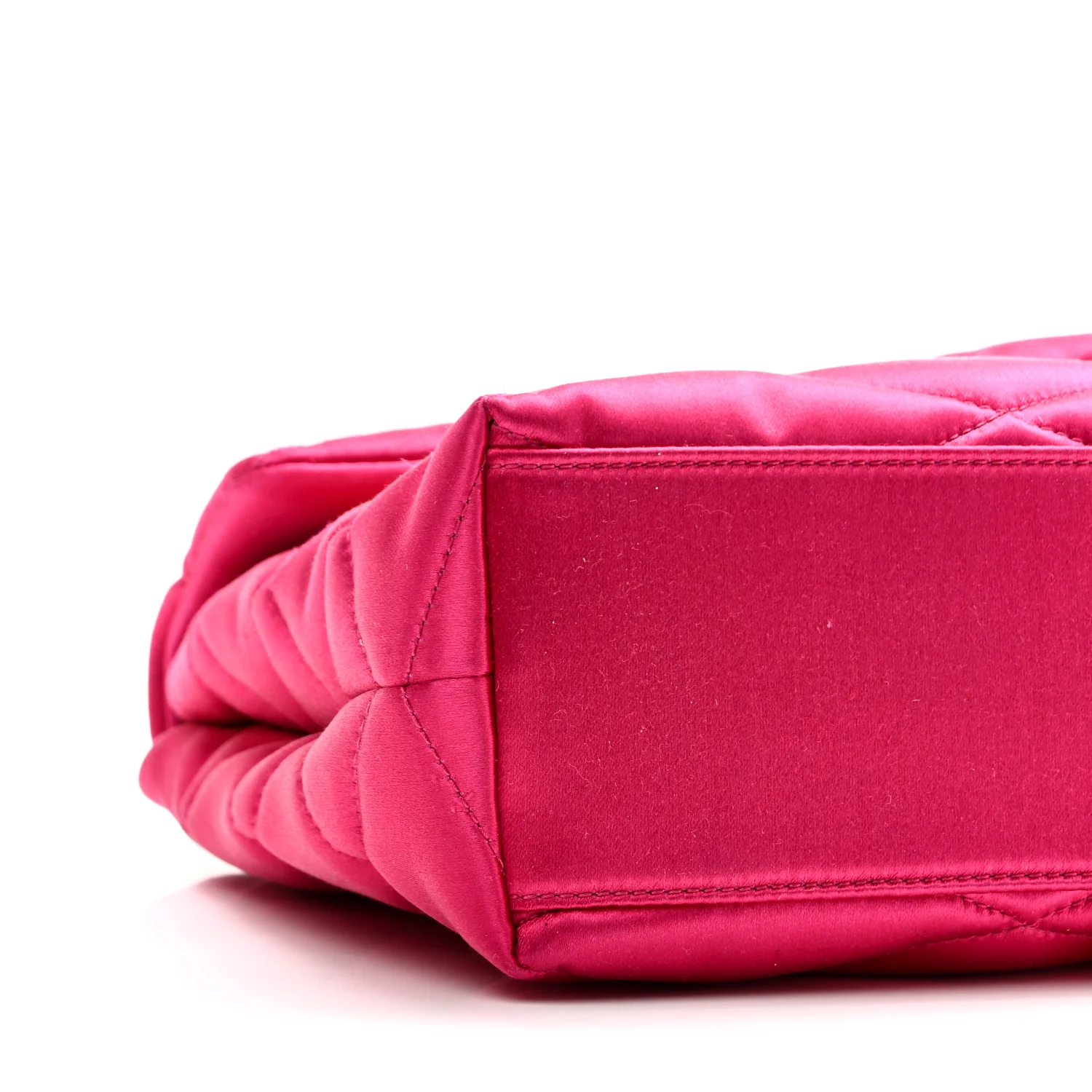 Satin Quilted Sade Puffer Envelope Clutch Bubblegum - Image 9