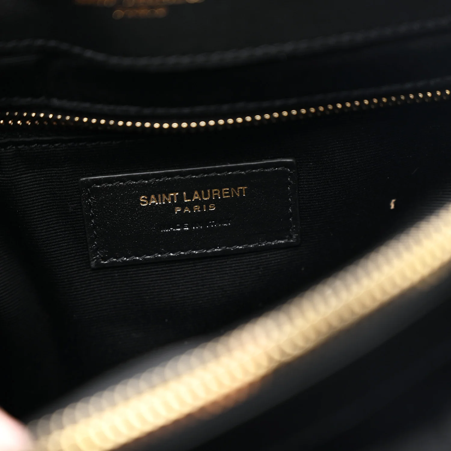 Shearling Y Quilted Monogram Medium Loulou Chain Satchel Black - Image 7
