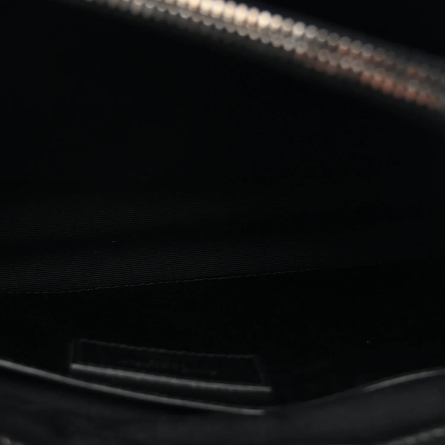 Sheepskin Matelasse Chevron Monogram Large College Satchel Black - Image 11