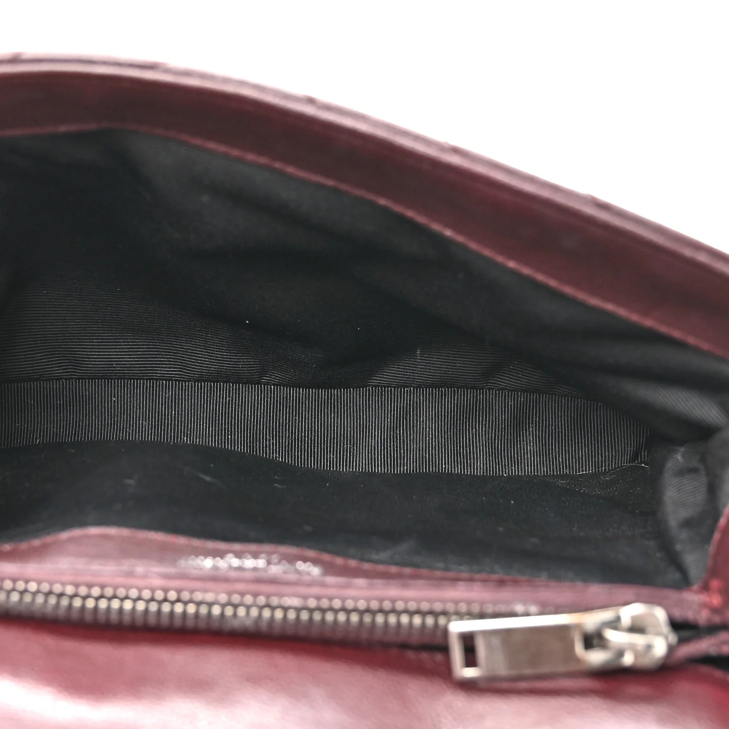 Sheepskin Matelasse Chevron Monogram Medium College Bag Amaranto - Image 5