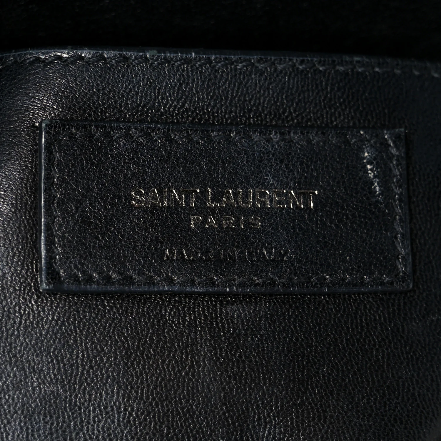 Sheepskin Matelasse Chevron Monogram Medium College Bag Black - Image 6