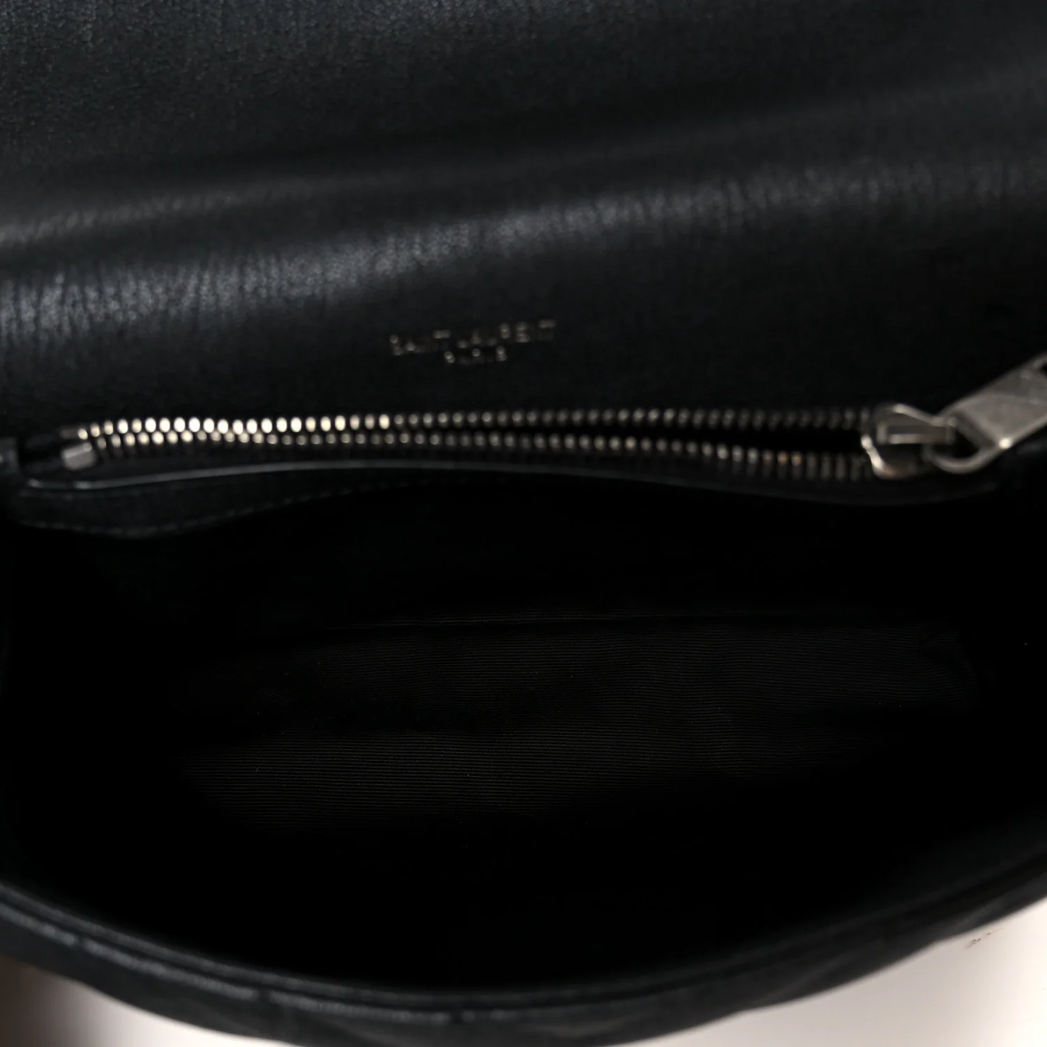 Sheepskin Matelasse Chevron Monogram Medium College Bag Black - Image 4