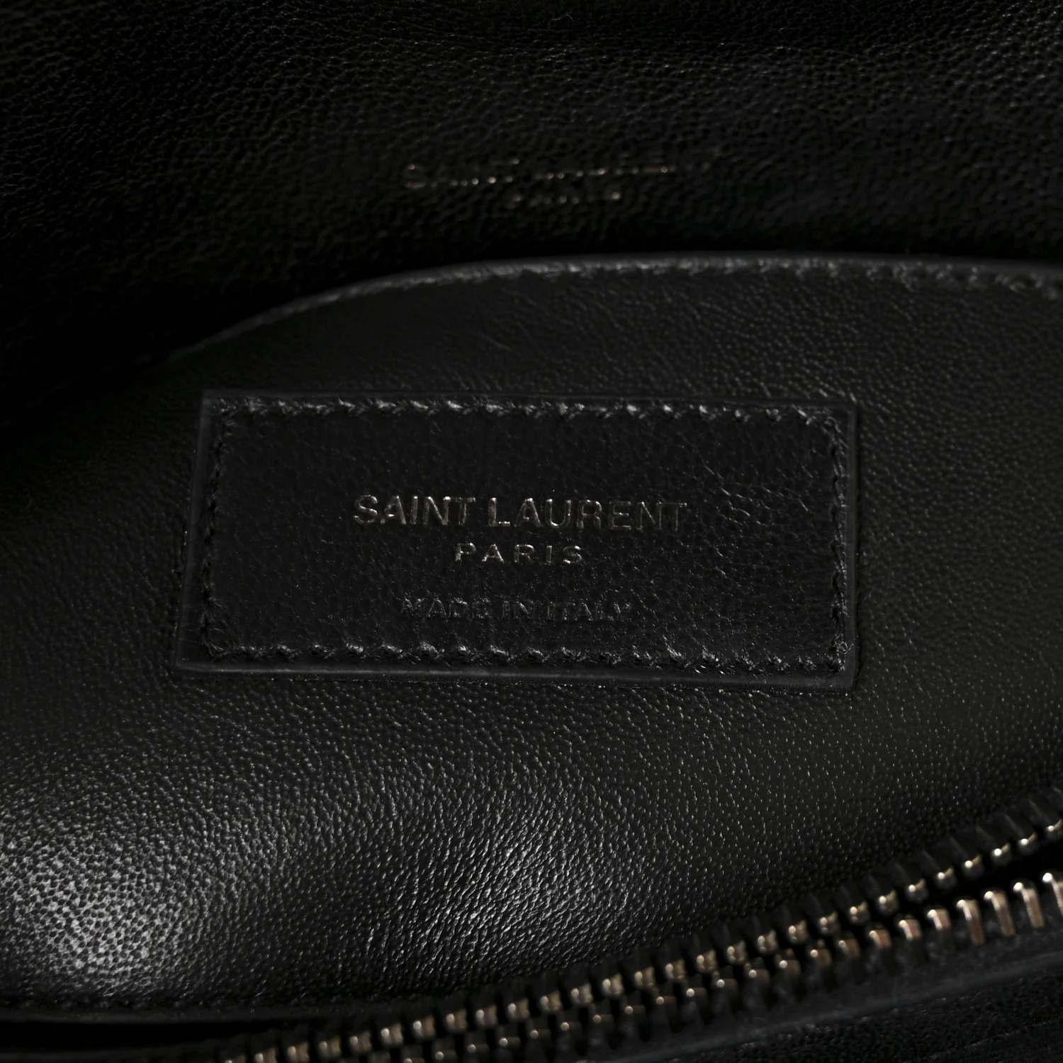 Sheepskin Matelasse Chevron Monogram Medium College Bag Black - Image 6