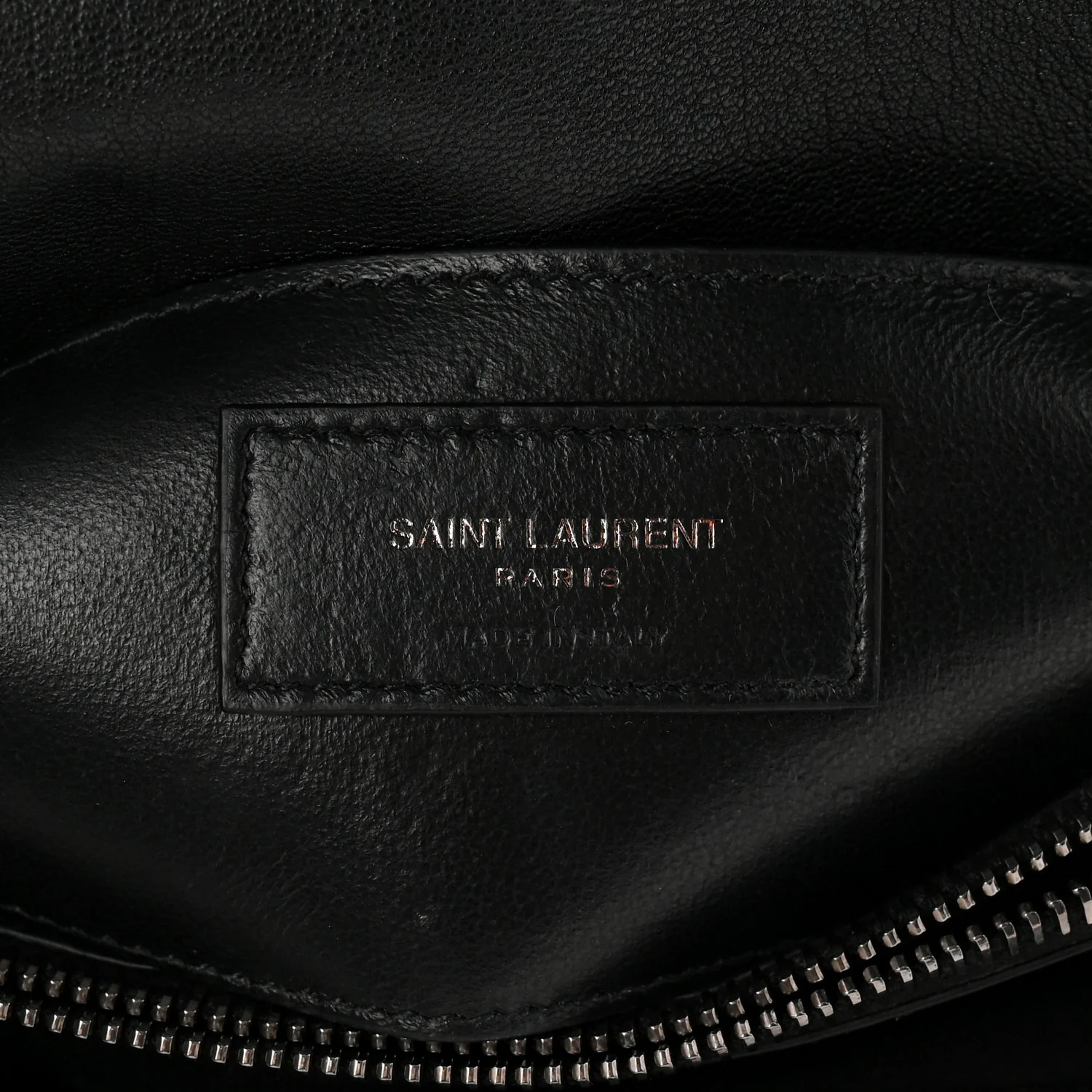 Sheepskin Matelasse Chevron Monogram Medium College Bag Black - Image 10