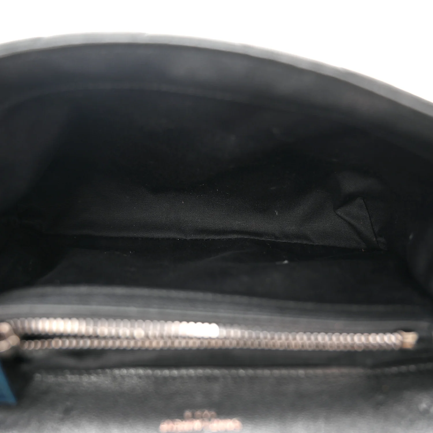 Sheepskin Matelasse Chevron Monogram Medium College Bag Black - Image 9