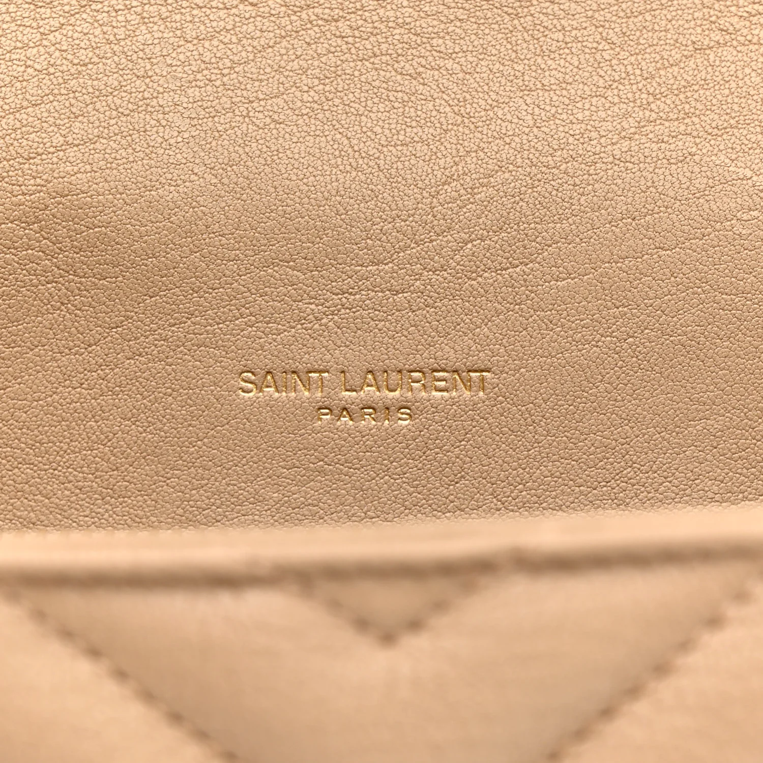 Sheepskin Matelasse Chevron Monogram Medium College Bag Dark Beige - Image 6