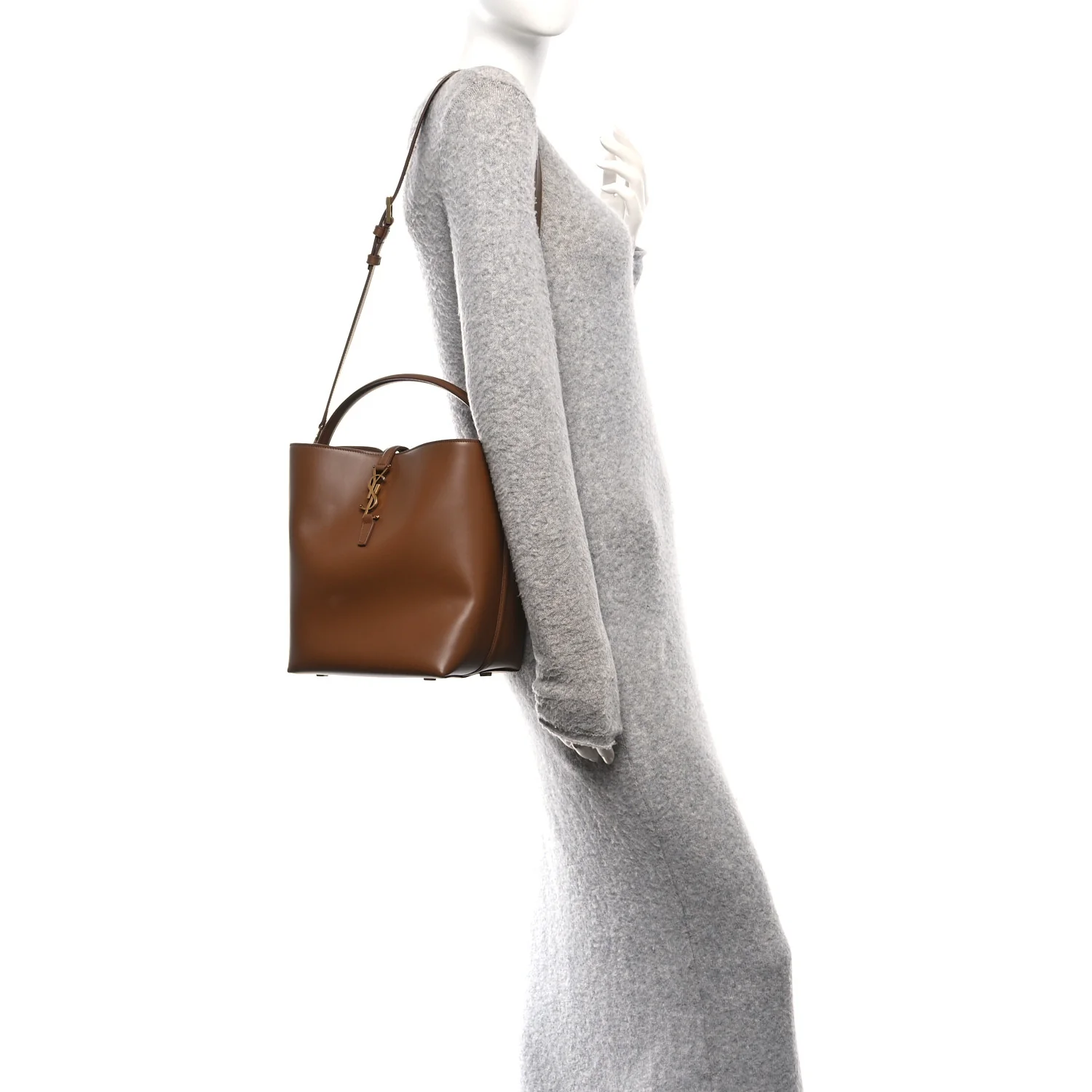 Shiny Calfskin Le 37 Bucket Bag Fox - Image 2