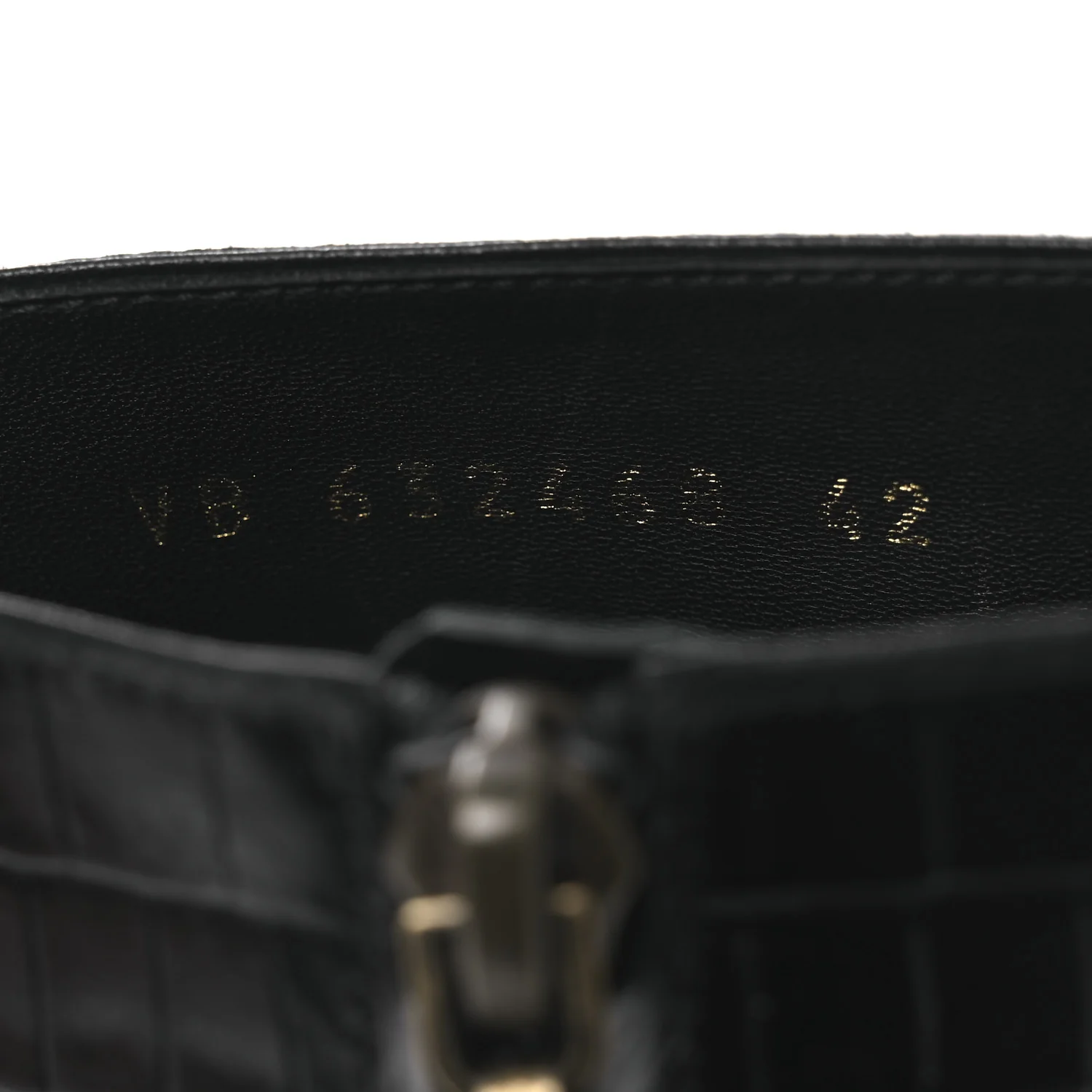 Shiny Crocodile Embossed Jane 90 Zip Booties 42 Black - Image 10