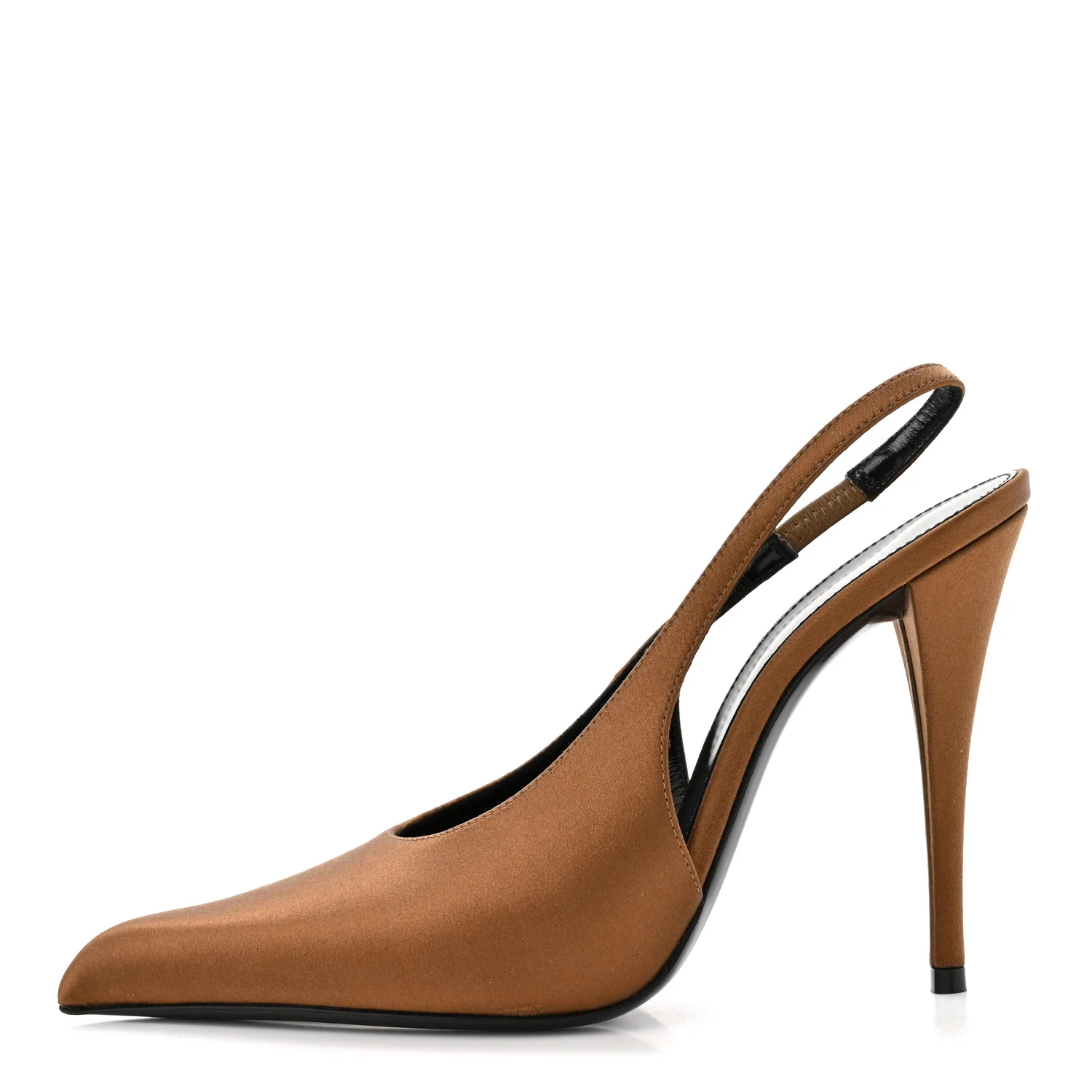 Silk Satin Faye 110 Pumps 38 Deep Cognac