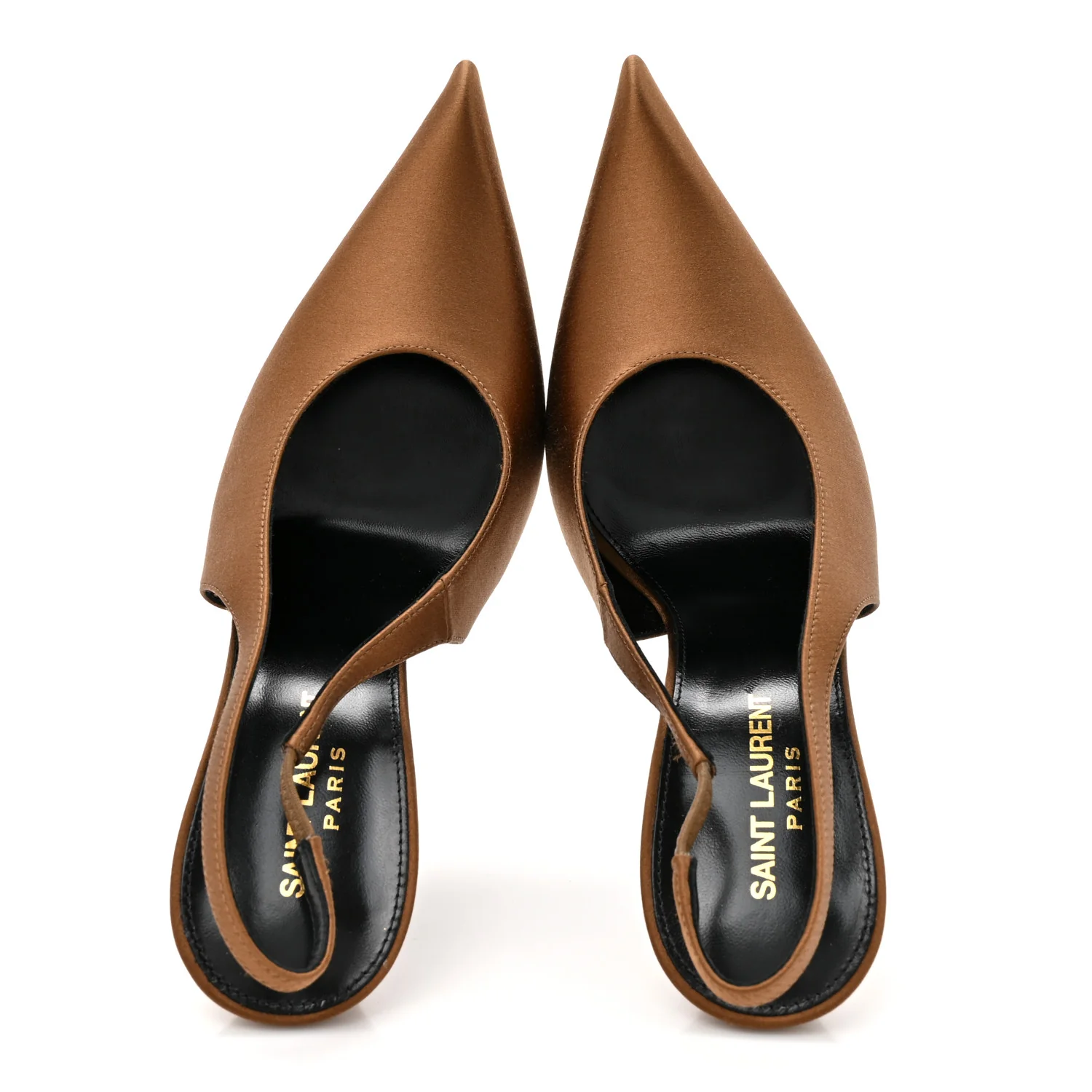 Silk Satin Faye 110 Pumps 38 Deep Cognac - Image 2