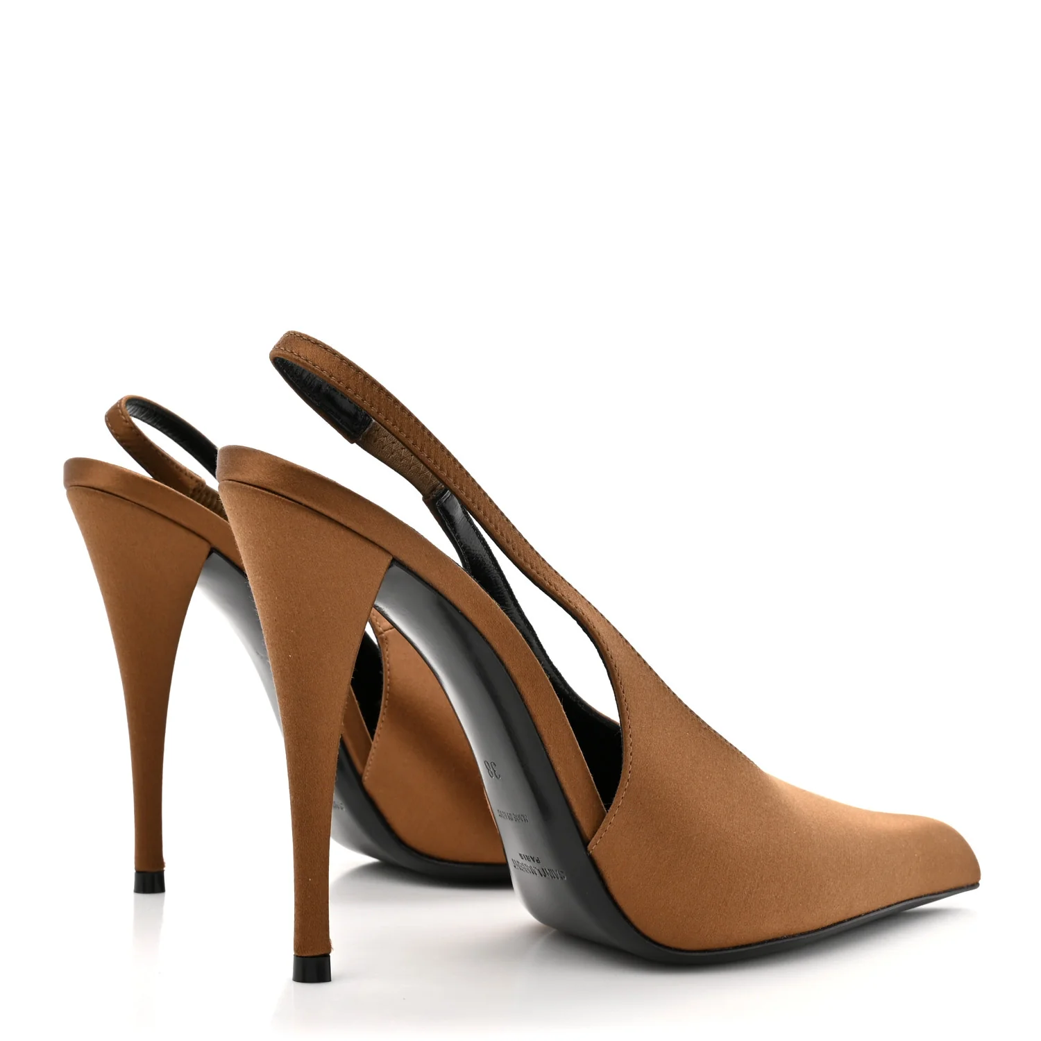 Silk Satin Faye 110 Pumps 38 Deep Cognac - Image 4