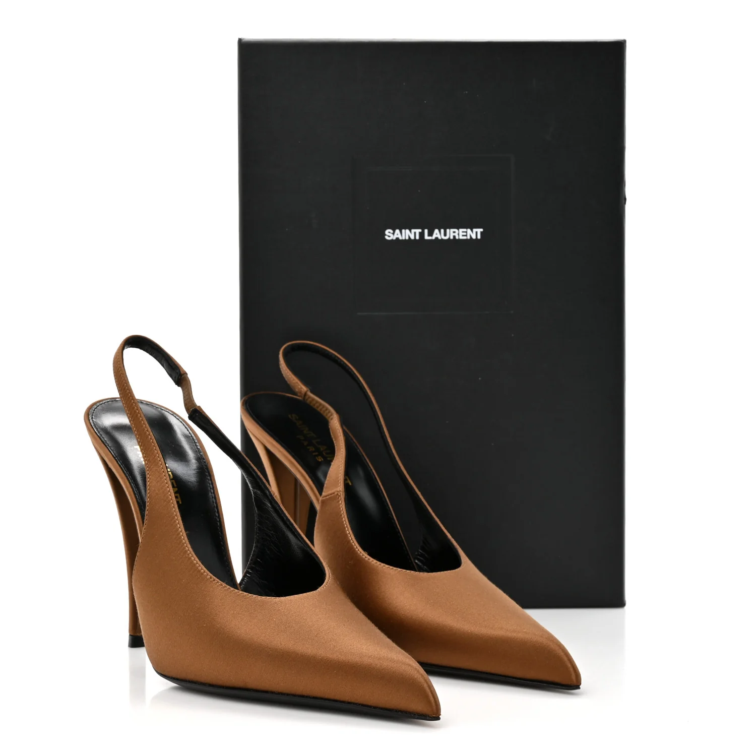 Silk Satin Faye 110 Pumps 38 Deep Cognac - Image 9