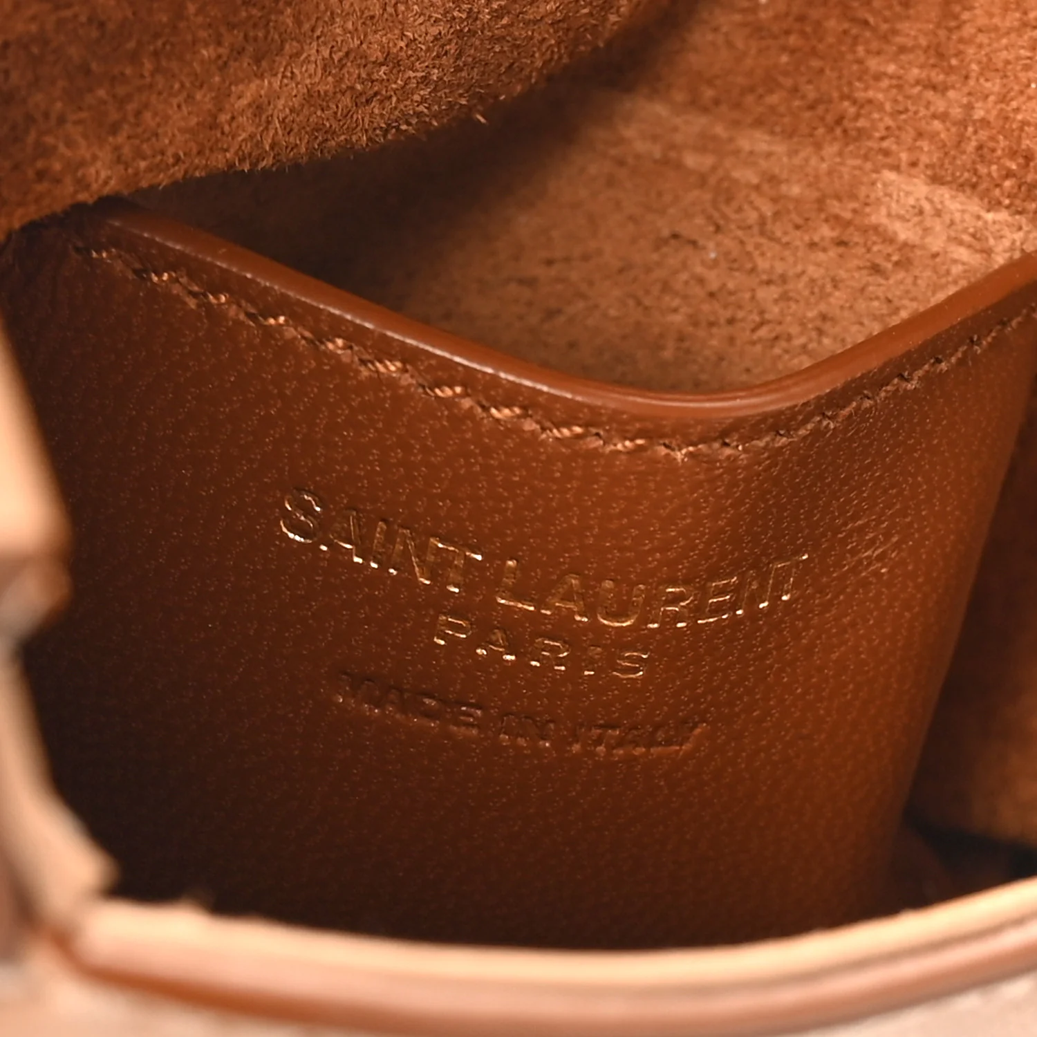 Smooth Calfskin Le 5 A 7 Vertical Hobo Brown Gold - Image 6