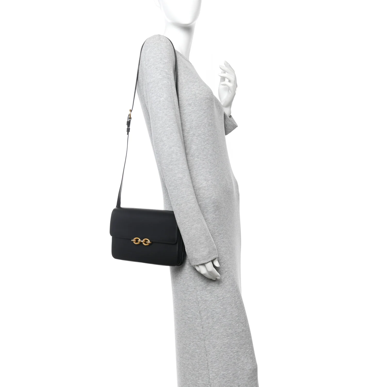 Smooth Calfskin Le Maillon Satchel Black - Image 2