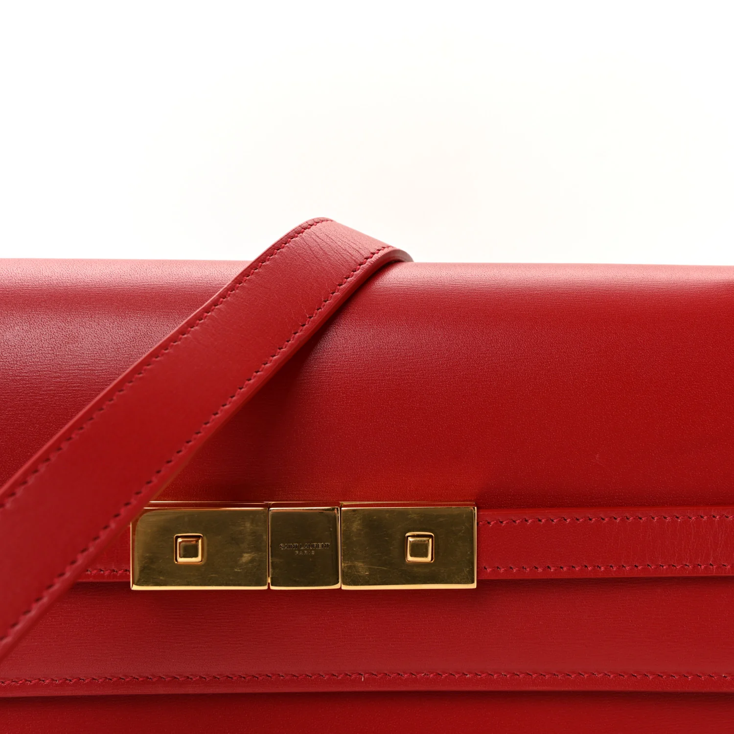 Smooth Calfskin Manhattan Shoulder Bag Rouge Eros - Image 12