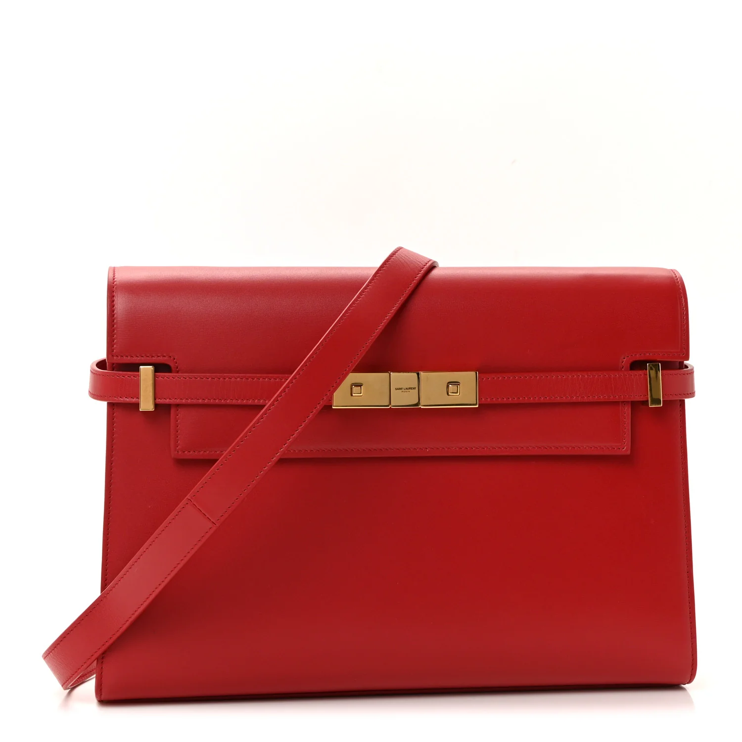 Smooth Calfskin Manhattan Shoulder Bag Rouge Eros - Image 2