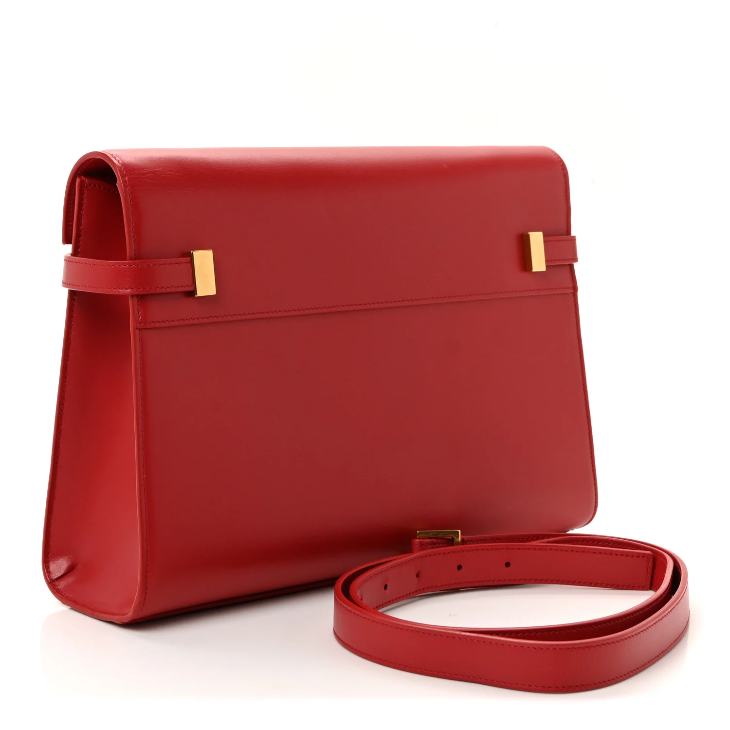 Smooth Calfskin Manhattan Shoulder Bag Rouge Eros - Image 4