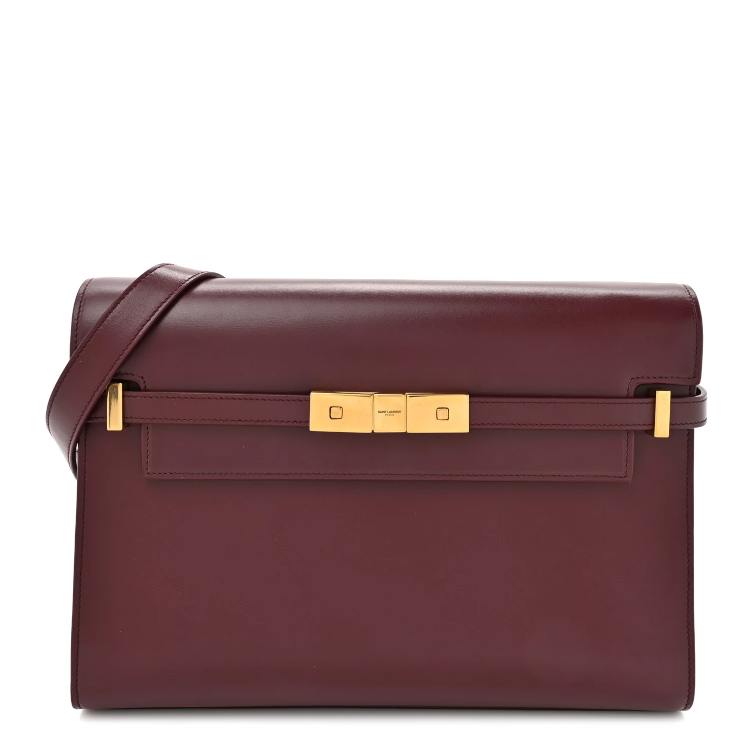 Smooth Calfskin Manhattan Shoulder Bag Rouge Legion