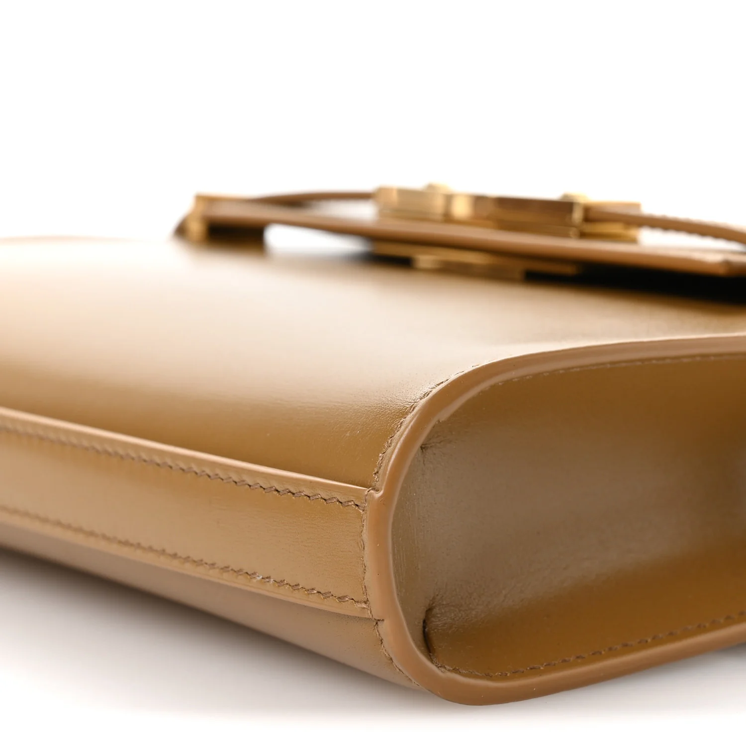 Smooth Calfskin Mini Manhattan Shoulder Bag Tabac Brown - Image 10