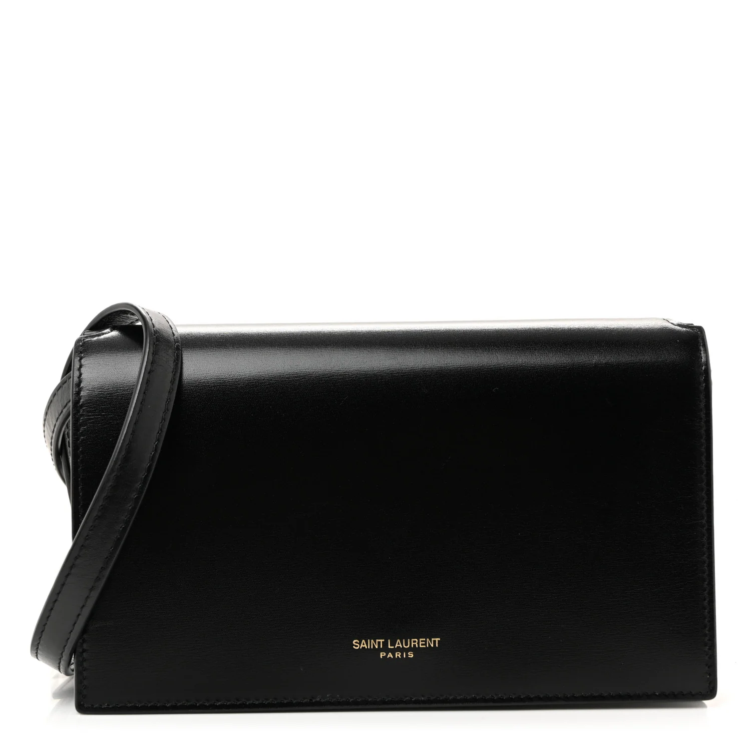 Smooth Calfskin Monogram Crossbody Bag Black