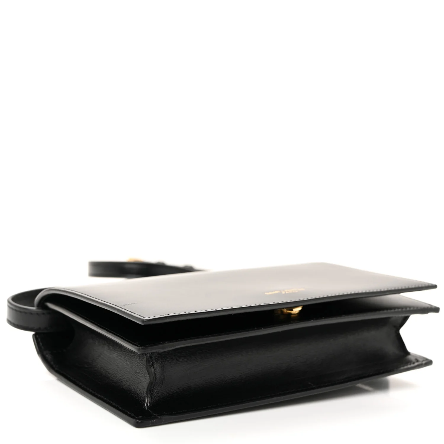 Smooth Calfskin Monogram Crossbody Bag Black - Image 4