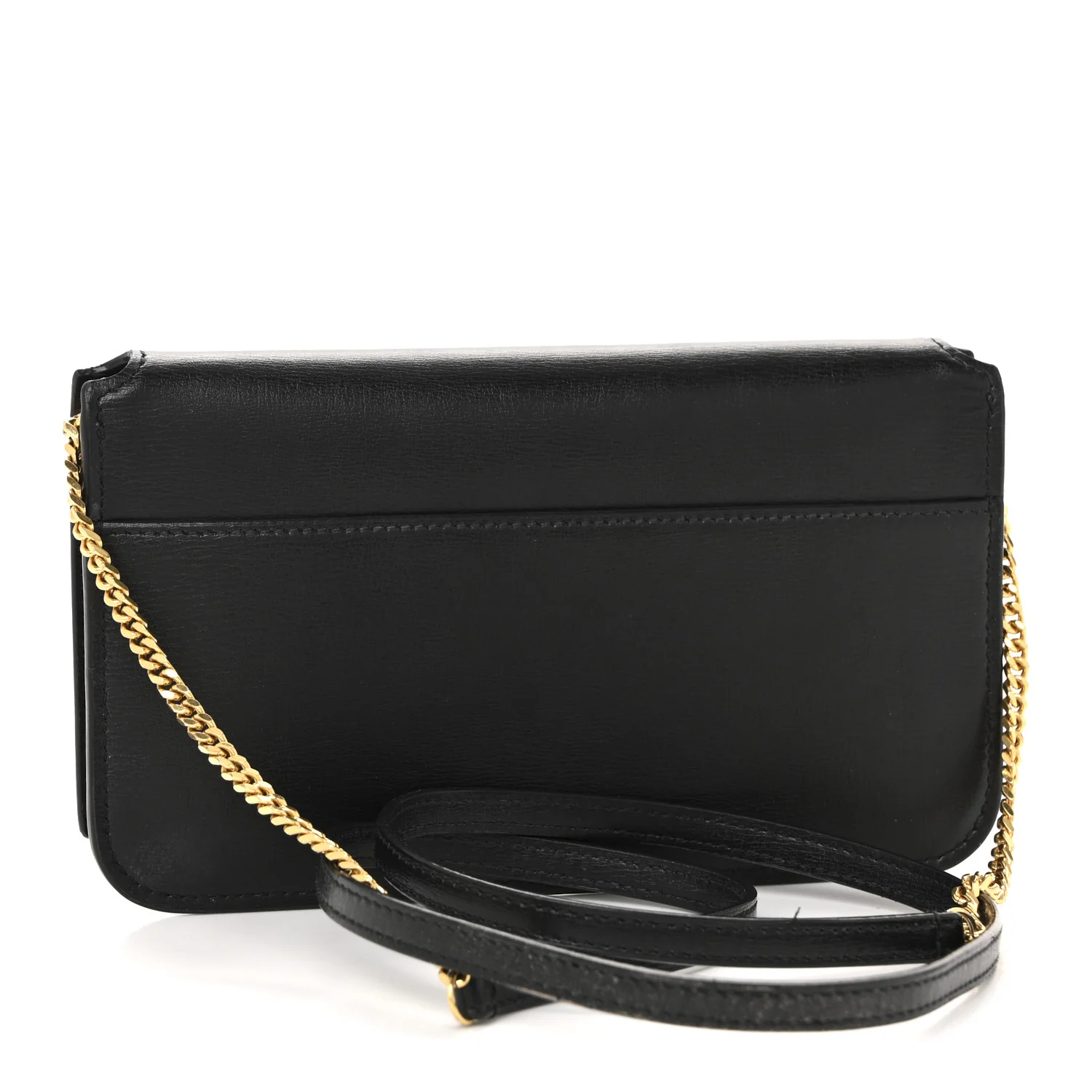 Smooth Calfskin Monogram Phone Holder Crossbody Black - Image 3