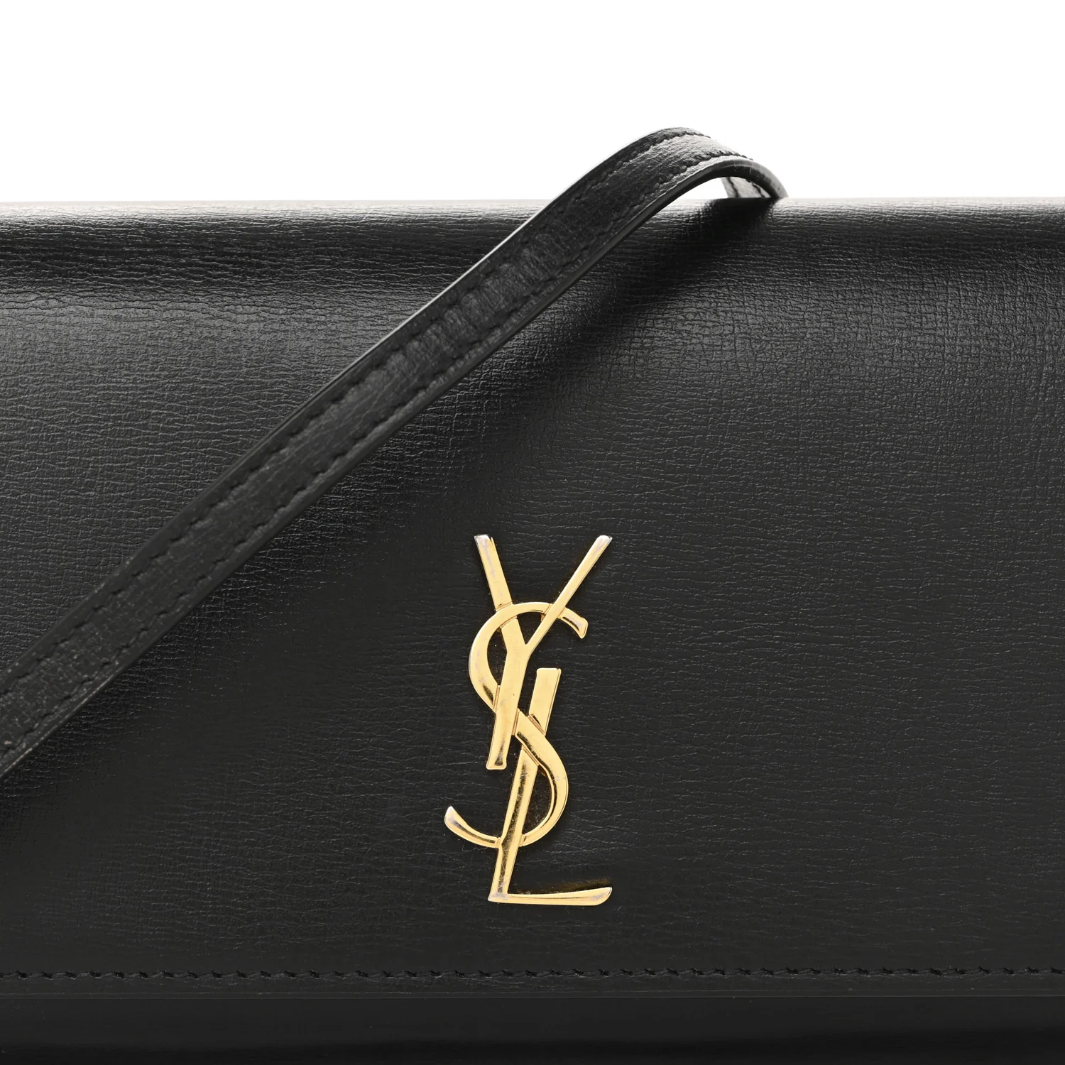 Smooth Calfskin Monogram Phone Holder Crossbody Black - Image 8