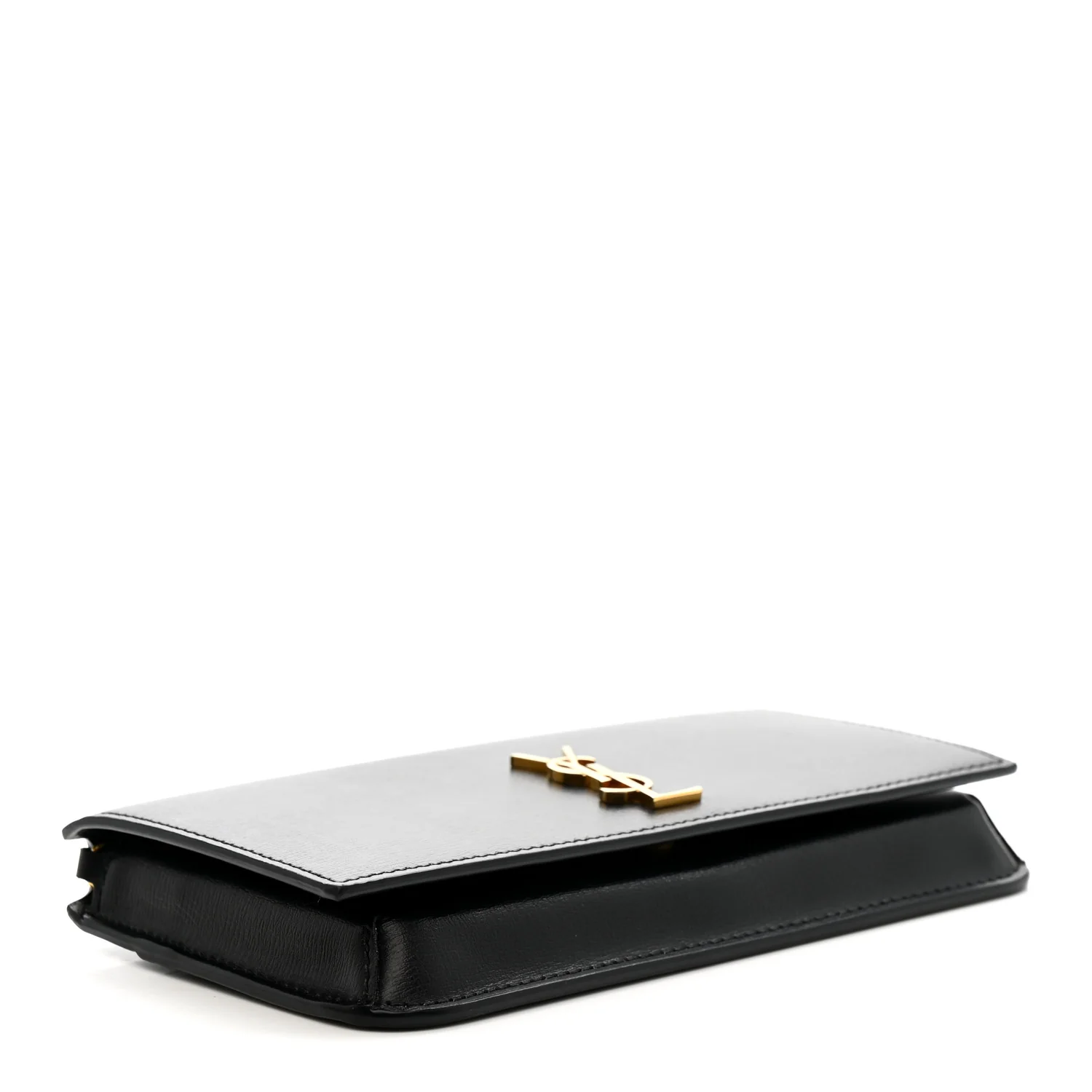 Smooth Calfskin Monogram Phone Holder Crossbody Black - Image 4