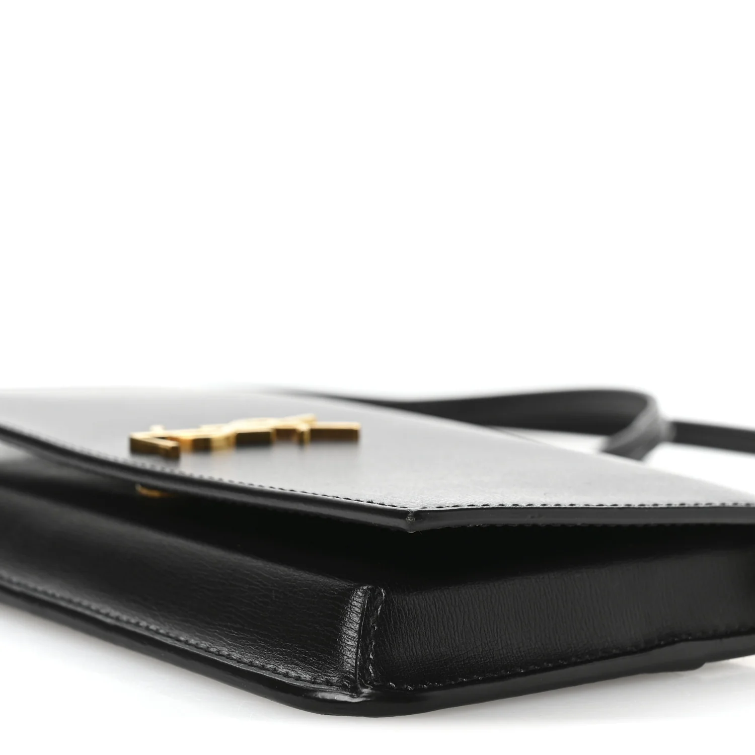 Smooth Calfskin Monogram Phone Holder Crossbody Black - Image 16