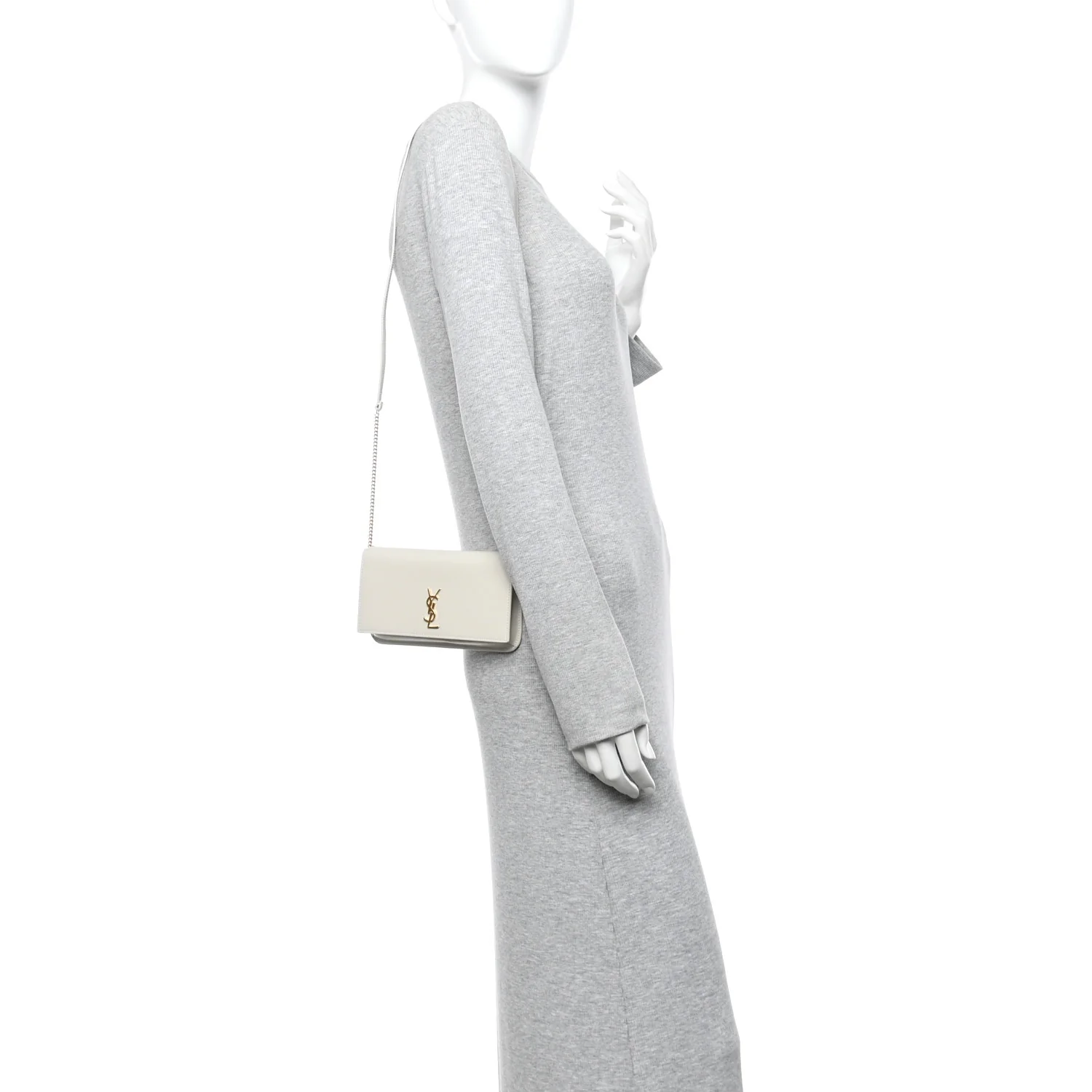Smooth Calfskin Monogram Phone Holder Crossbody Crema Soft - Image 2