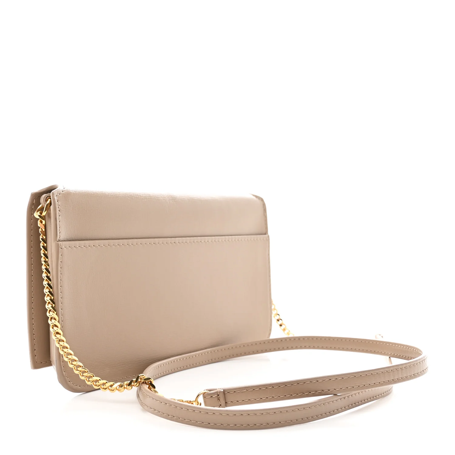Smooth Calfskin Monogram Phone Holder Crossbody Dark Beige - Image 2